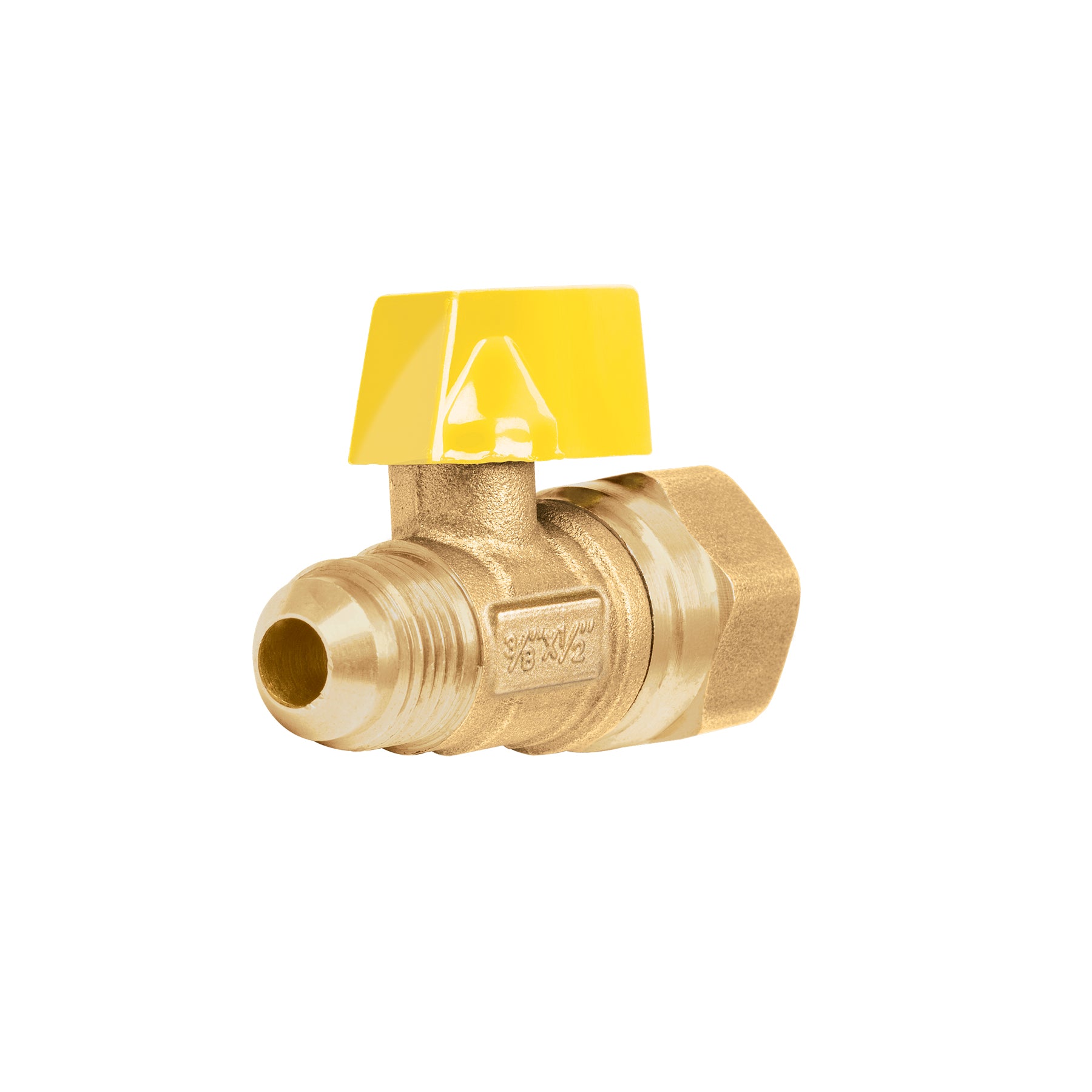 Válvula de control de latón para gas, 3/8" x 1/2", Foset, VG-554, 49115