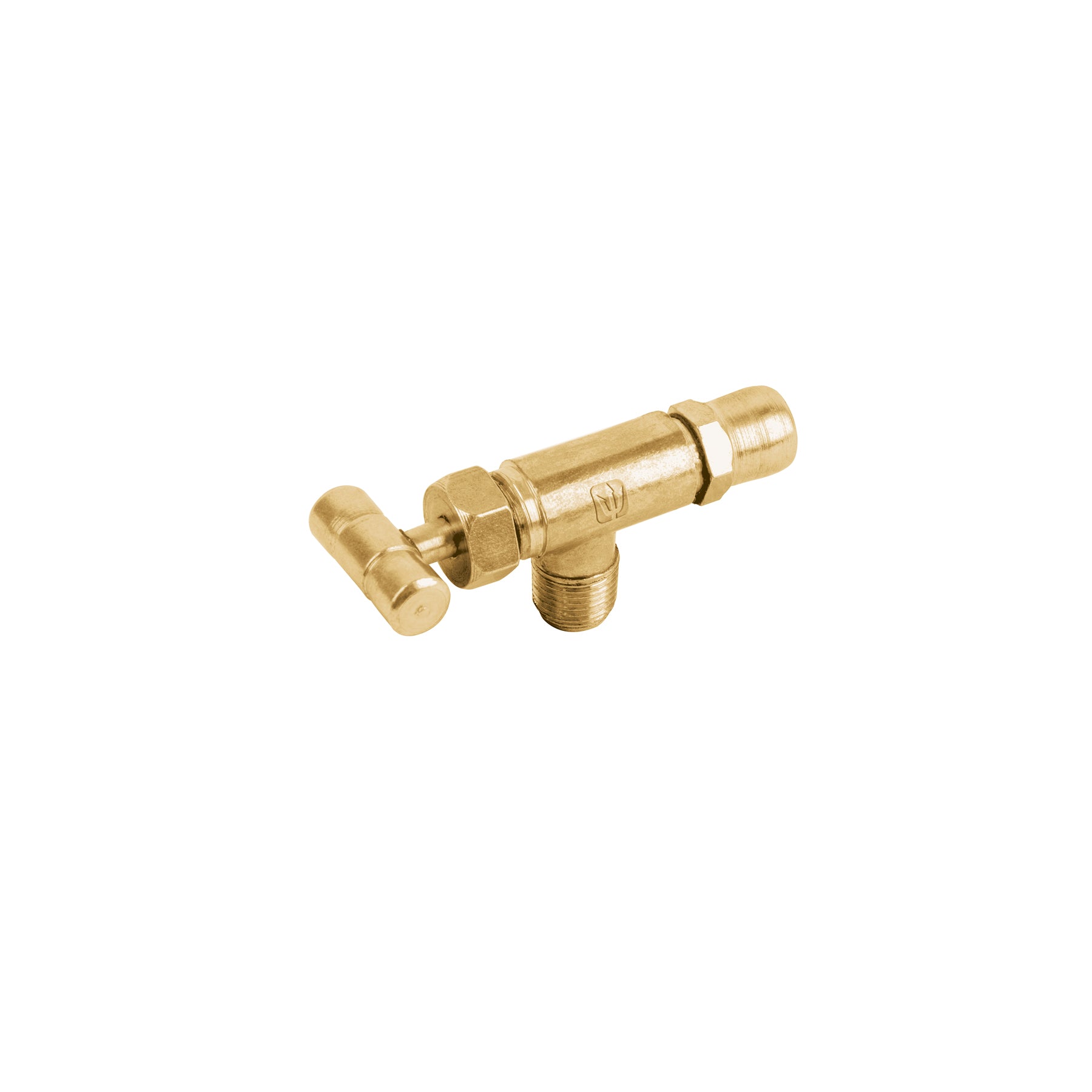 Válvula horizontal de latón 1/8" para gas LP, con maneral, Foset, VGH-555, 49976