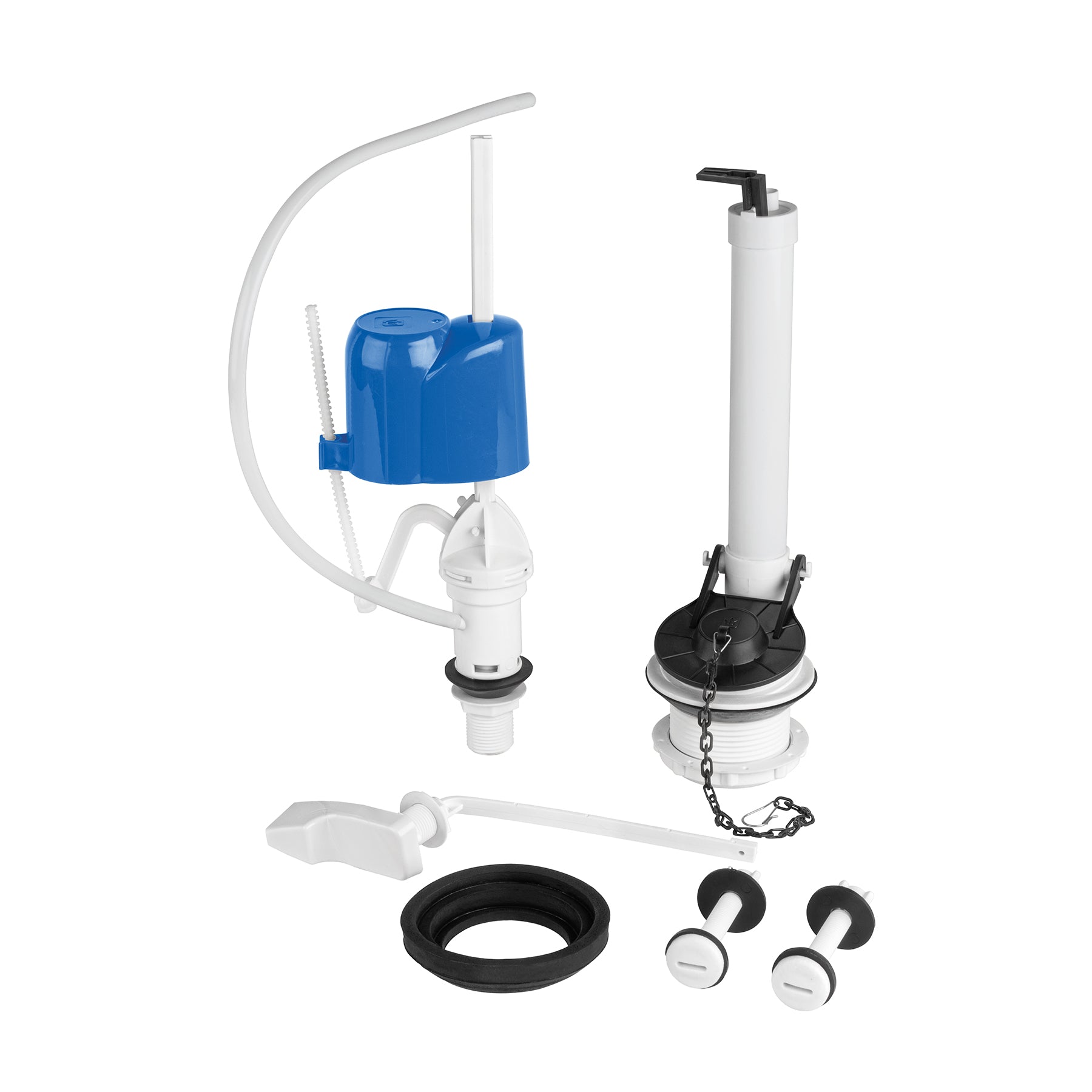 Juego de reparación para WC con válvula de flotador compacto