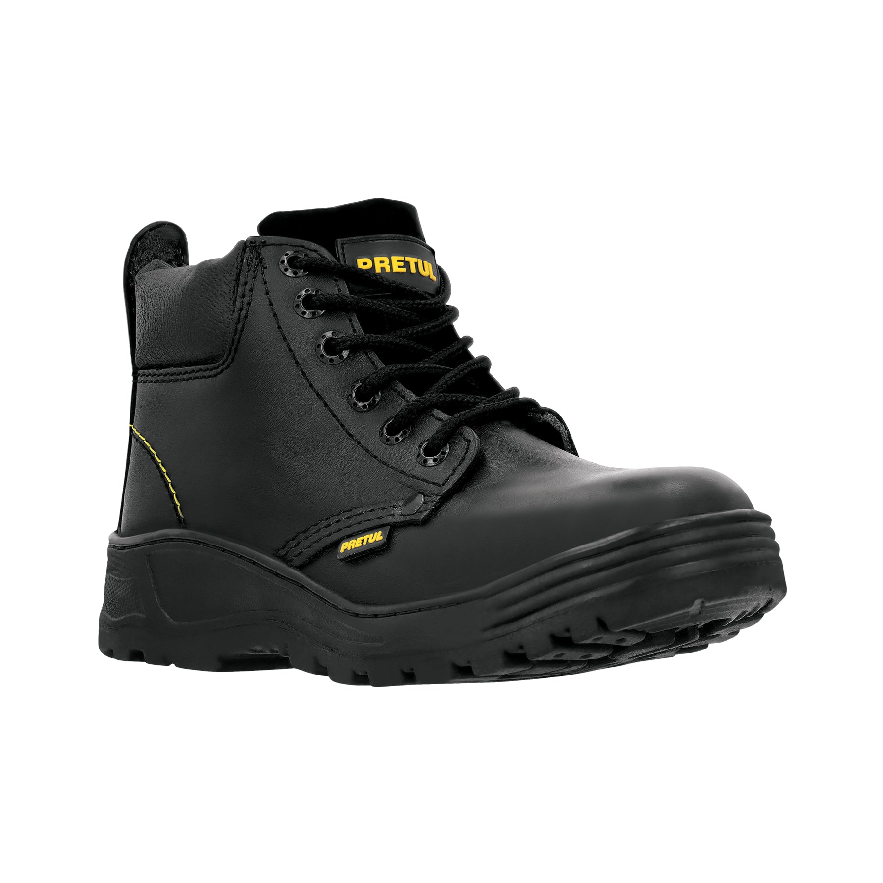 Bota de seguridad negra, #24, casquillo de poliamida, Pretul