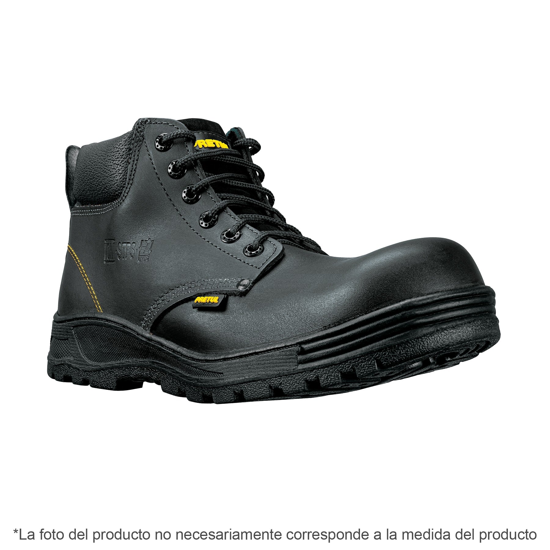 Bota de seguridad negra, #30, casquillo de poliamida, Pretul