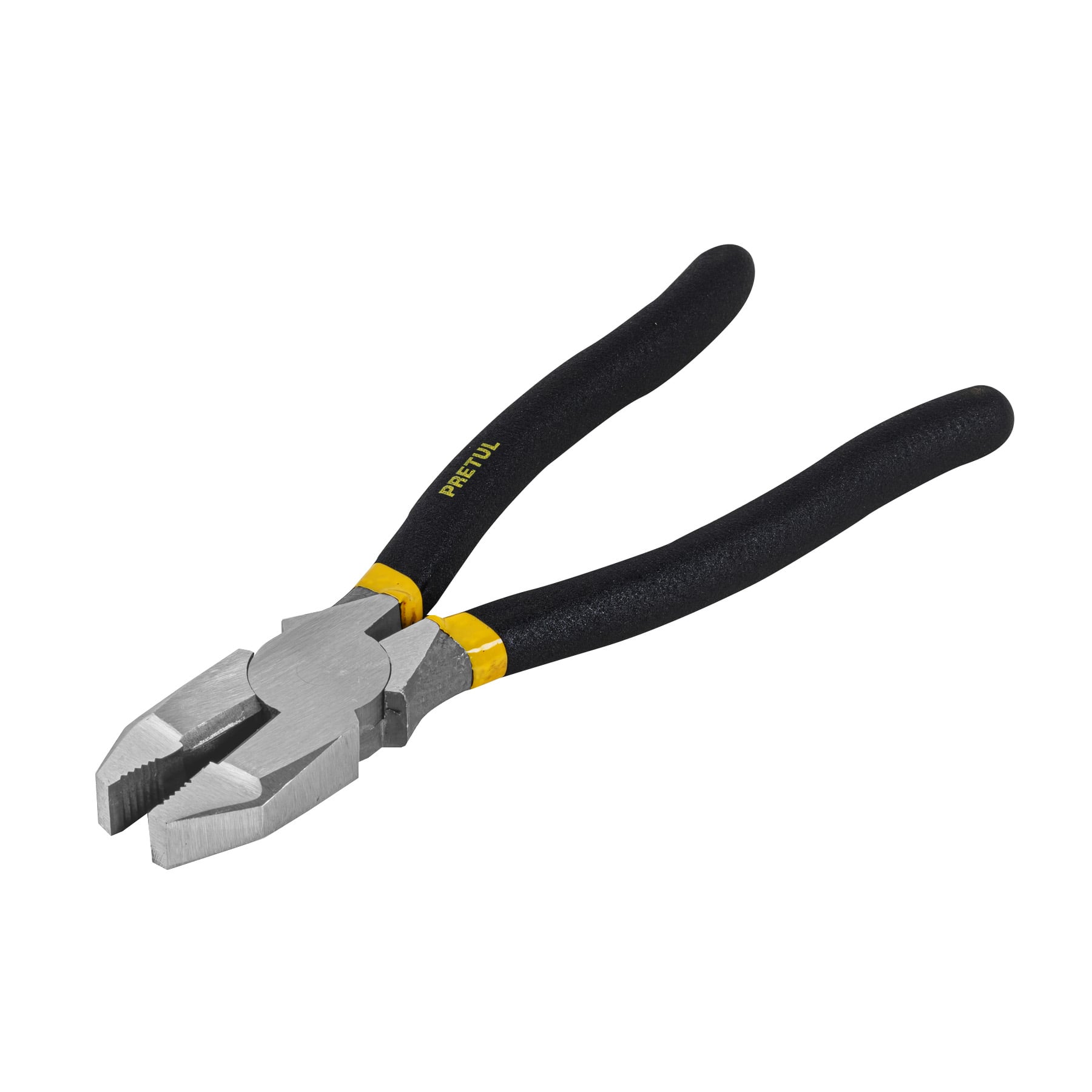 Pinza para electricista 9" uso rudo, mango de PVC, Pretul