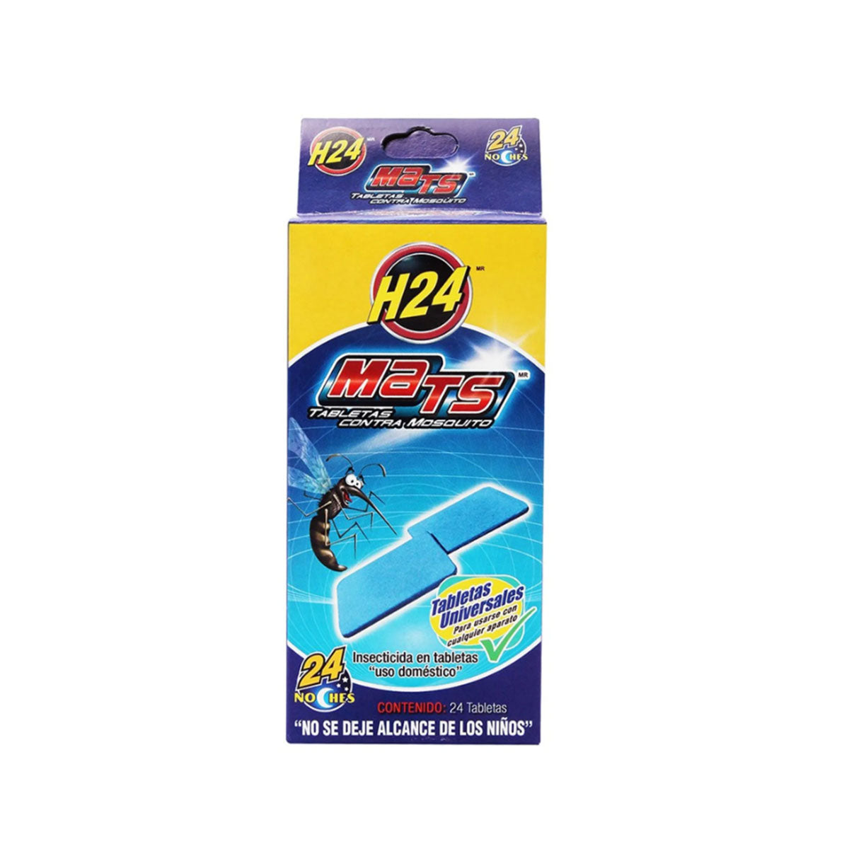 Mats tabletas contra mosquitos universal H24, 24 piezas