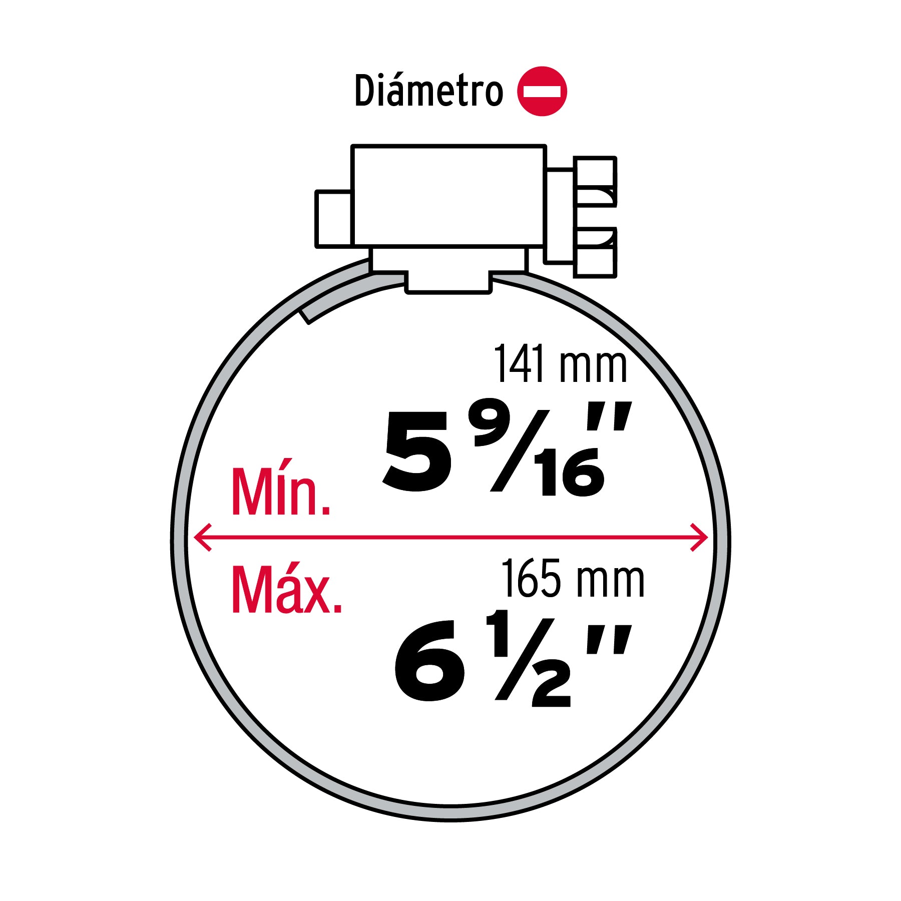 Bolsa con 5 abrazaderas sin fin reforzadas #96,5-9/16 - 6-1/2"