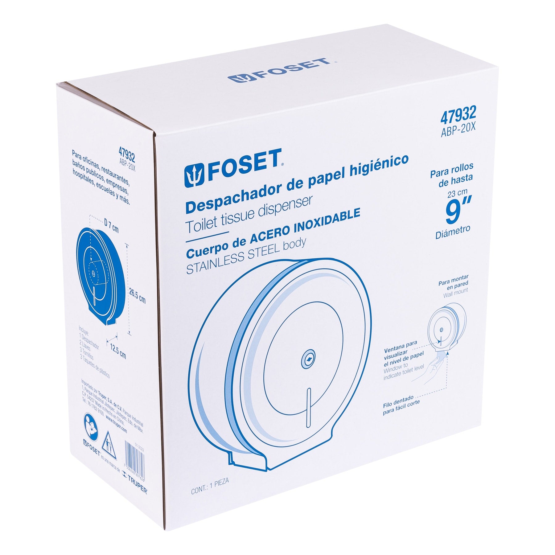 Portarollo de acero inoxidable Foset