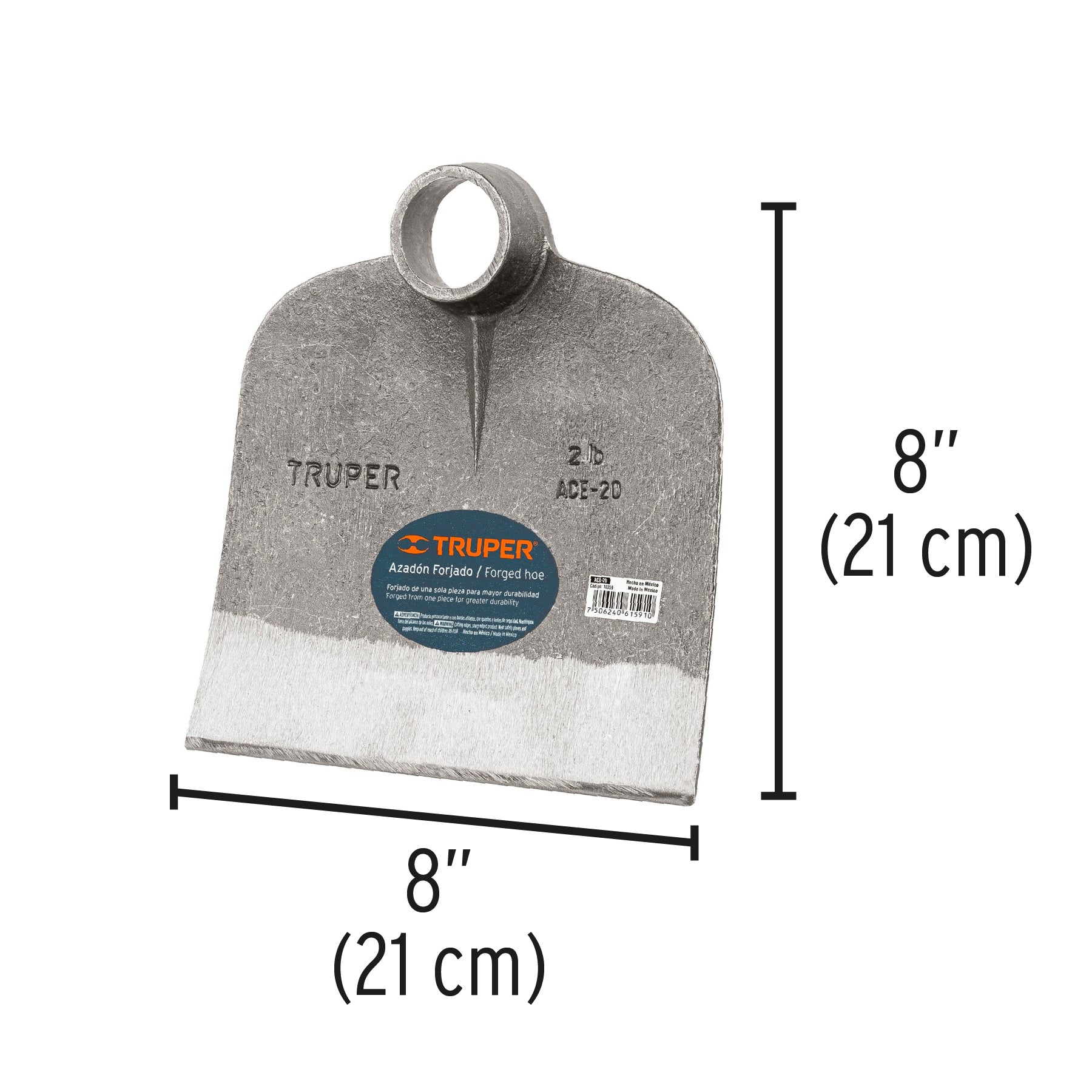 Azadón Centroamericano 2.0 lb, sin mango, Truper