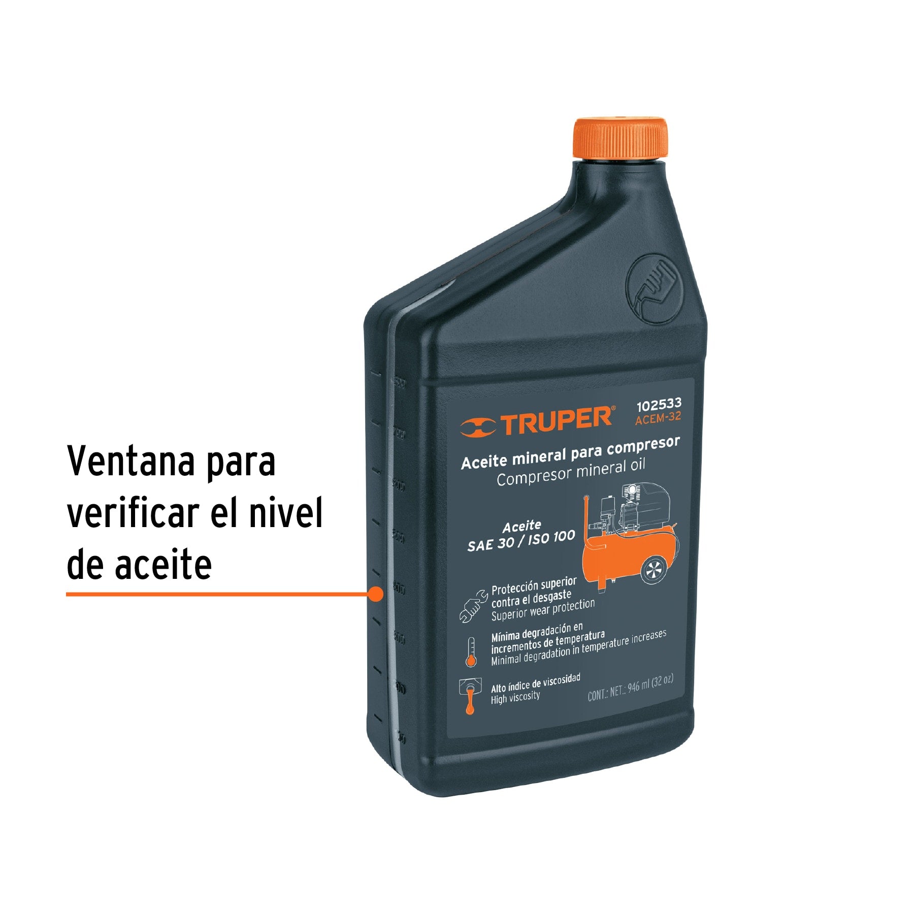 Aceite mineral para compresor 1000ml (34oz), Truper