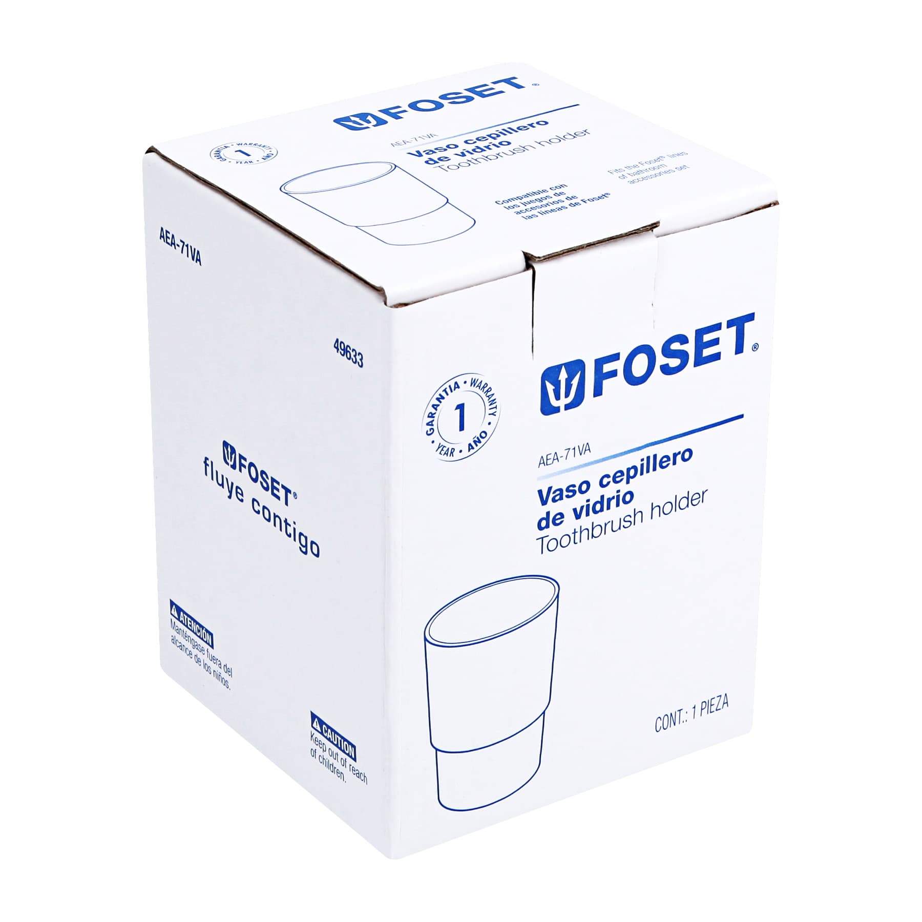 Vaso de vidrio de repuesto para portavaso, Foset Aero