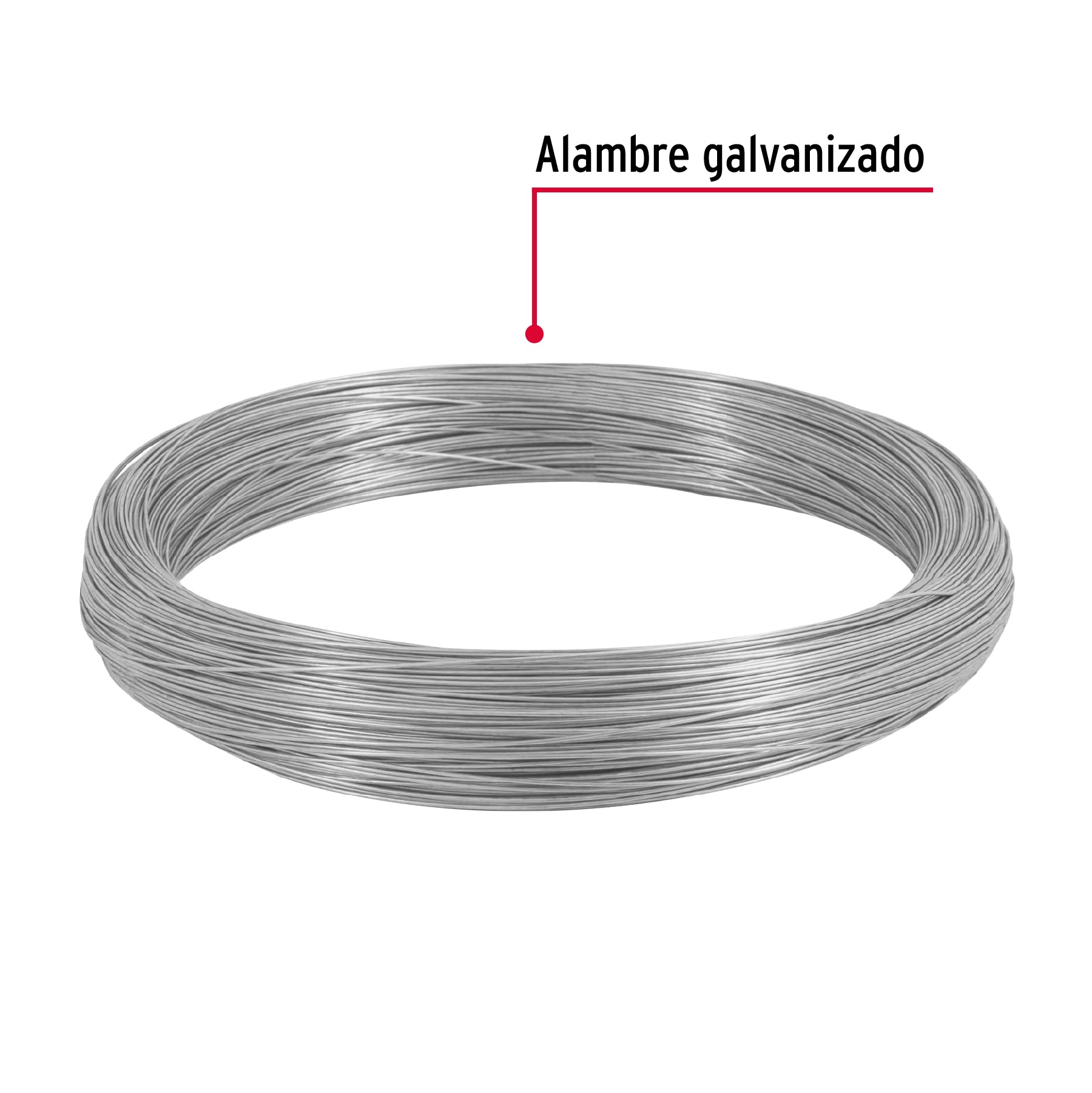 Kilo de alambre galvanizado, calibre 12.5, Fiero