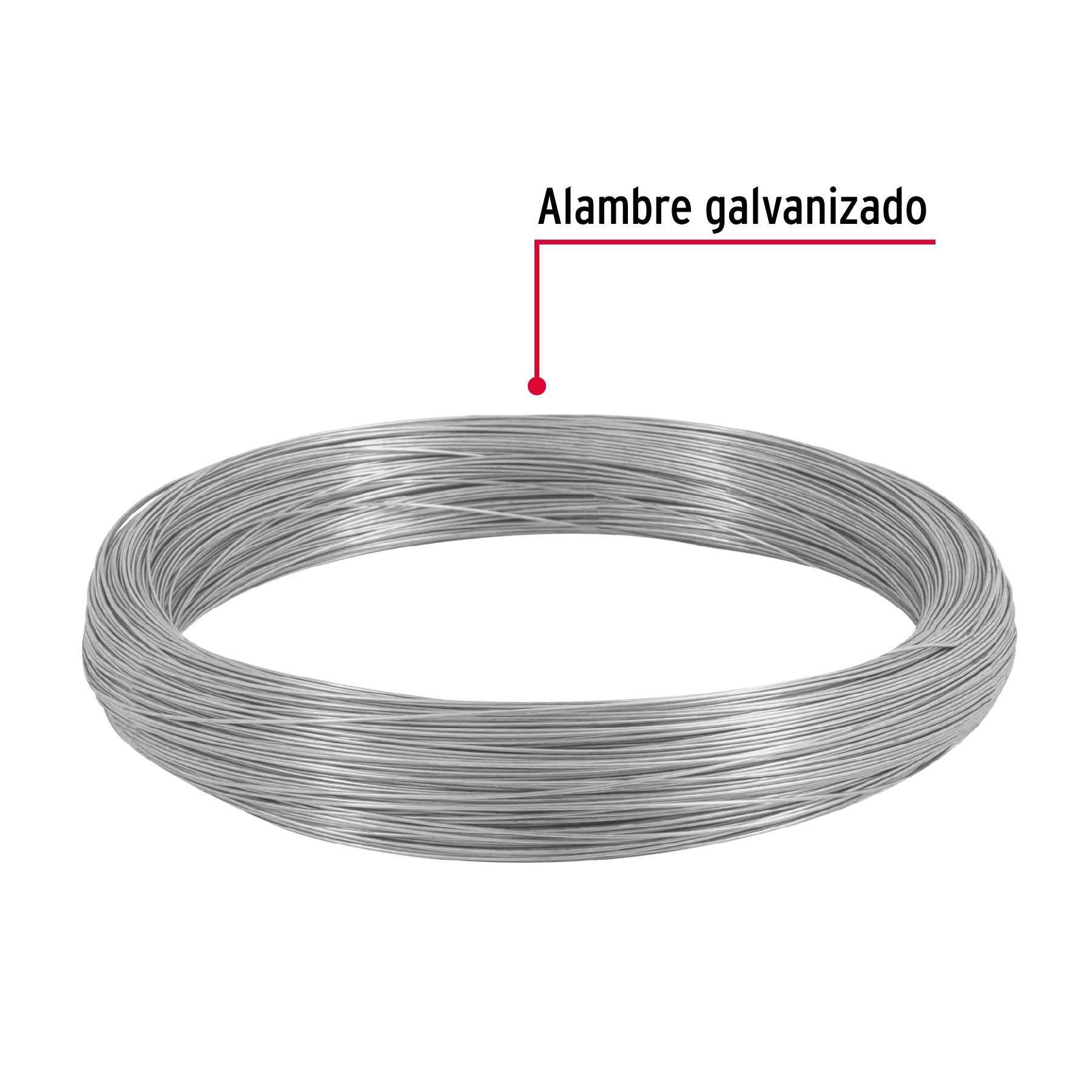 Kilo de alambre galvanizado, calibre 18, Fiero