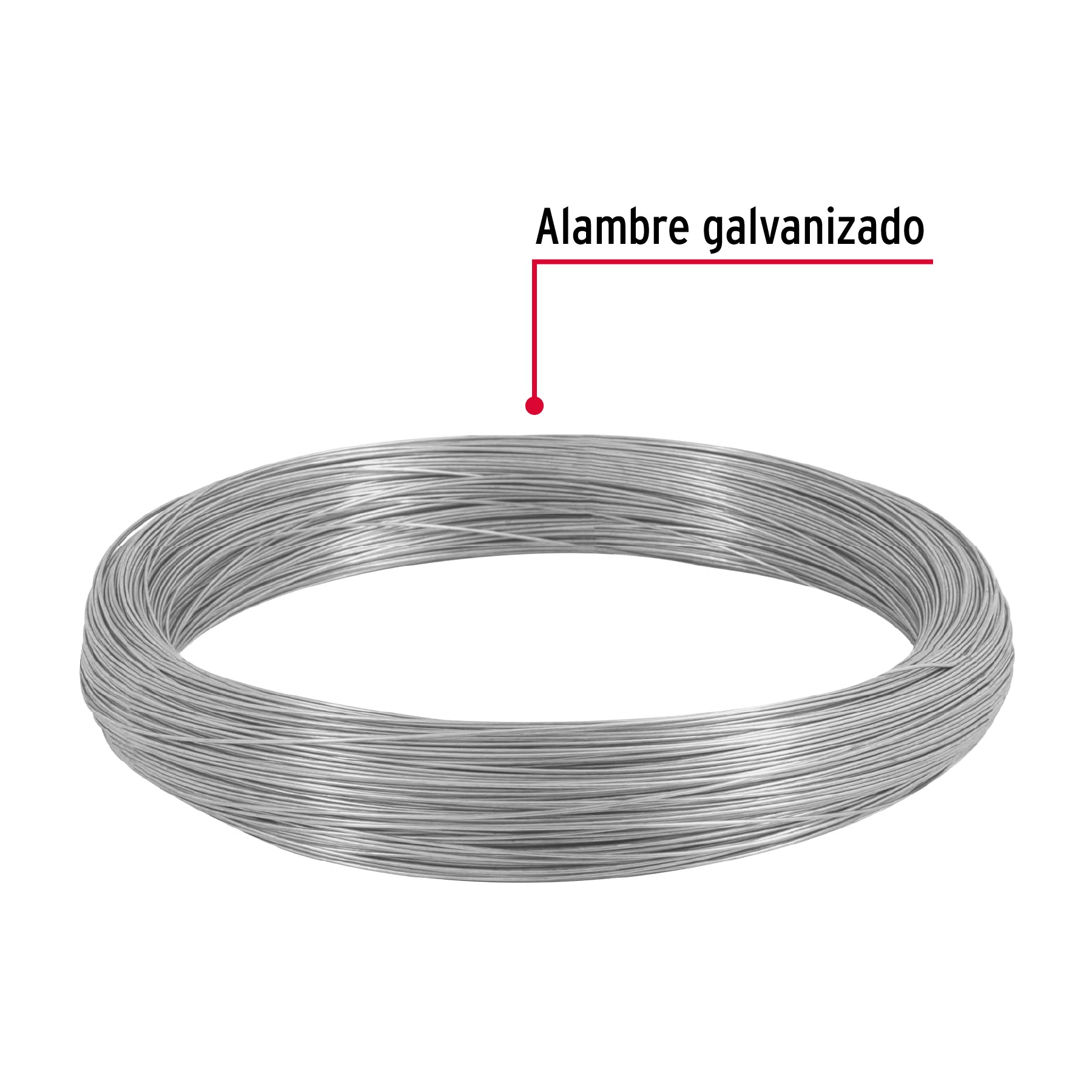 Kilo de alambre galvanizado, calibre 22, Fiero