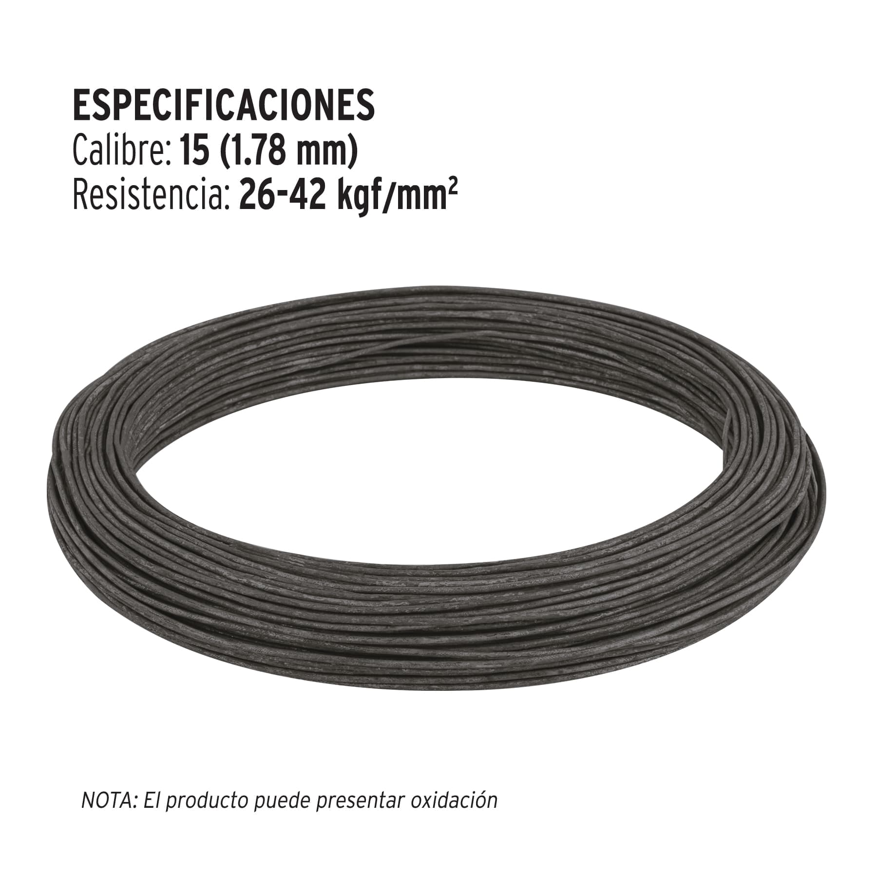 Kilo de alambre recocido calibre 15 en rollo de 1 kg, Fiero
