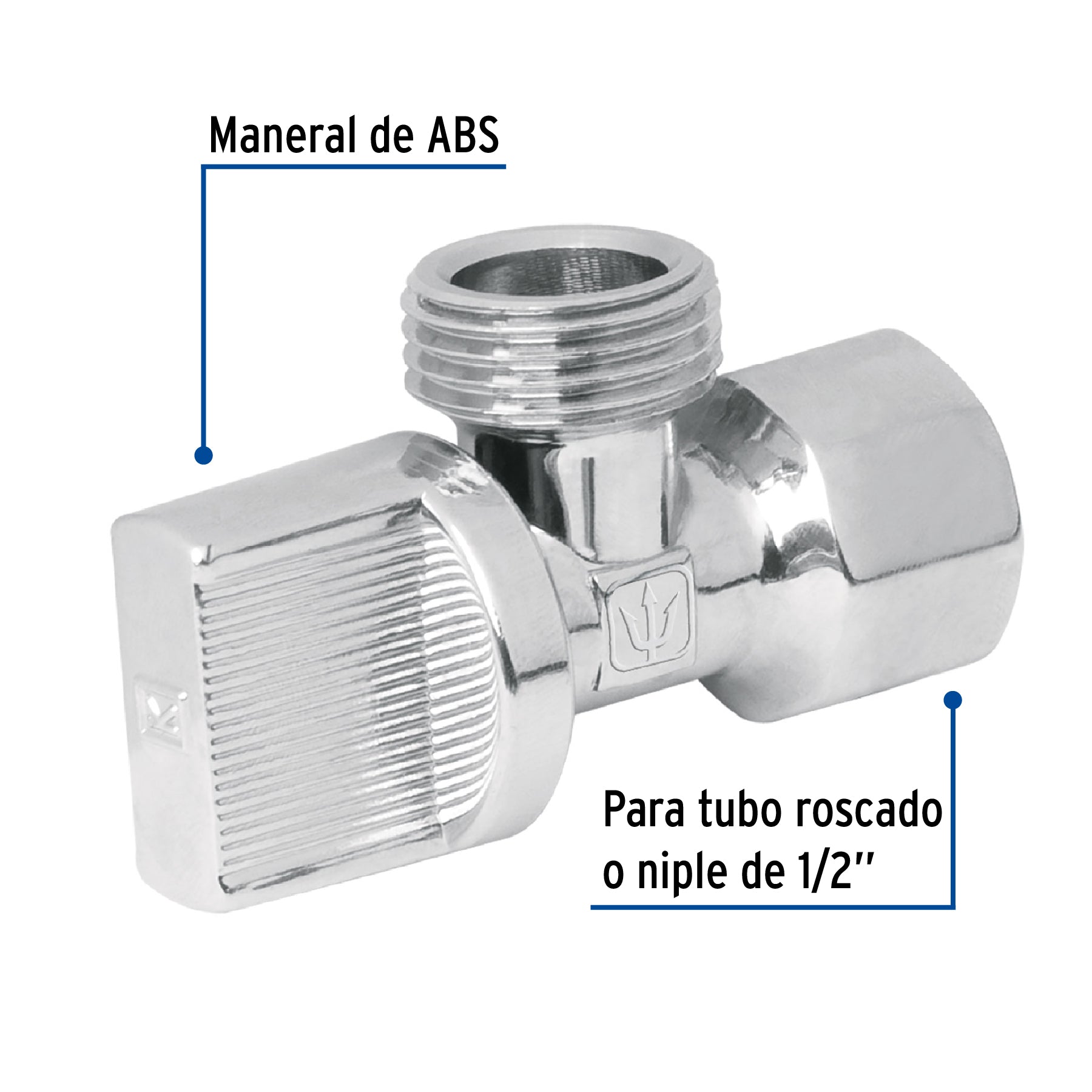 Llave angular de 1/2", 1/4 de vuelta, Foset