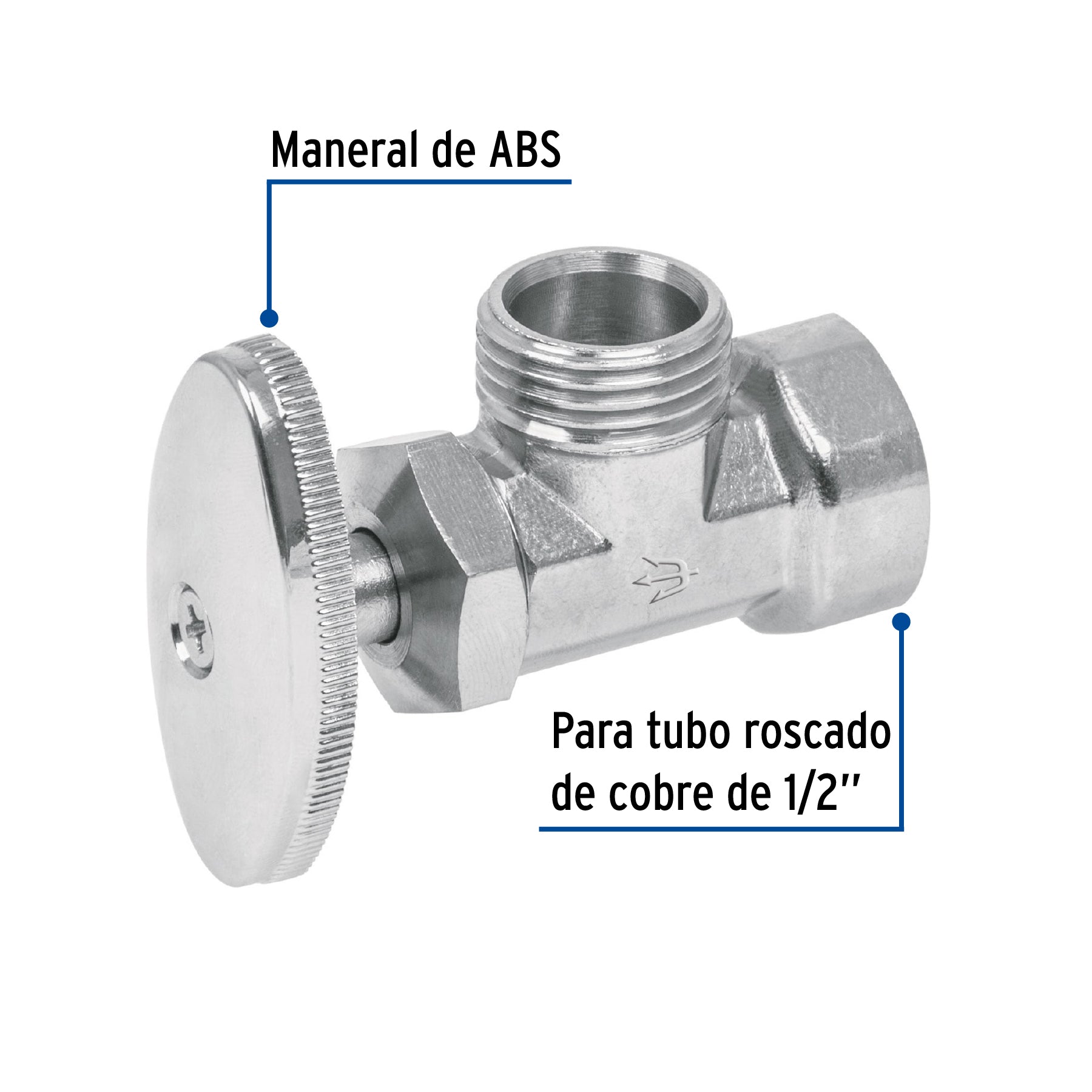 Llave angular de 1/2", de compresión, Foset
