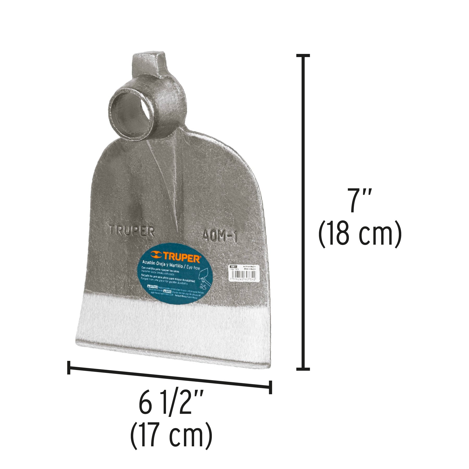 Azadón oreja y martillo No. 1 de 2.6 lb, mango de fibra 54"