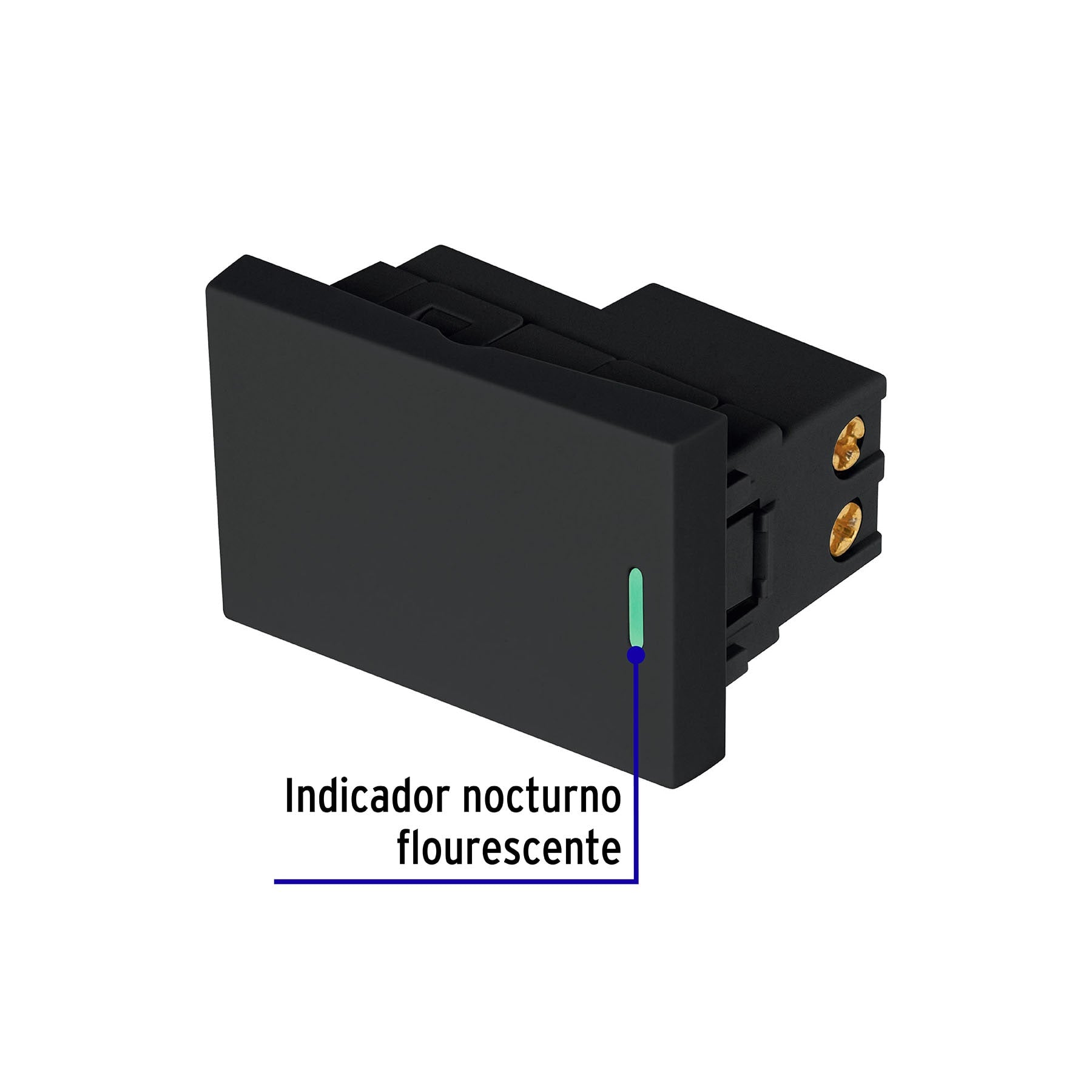 Interruptor de 3 vías negro de 1.5 módeloulos, línea Lisboa