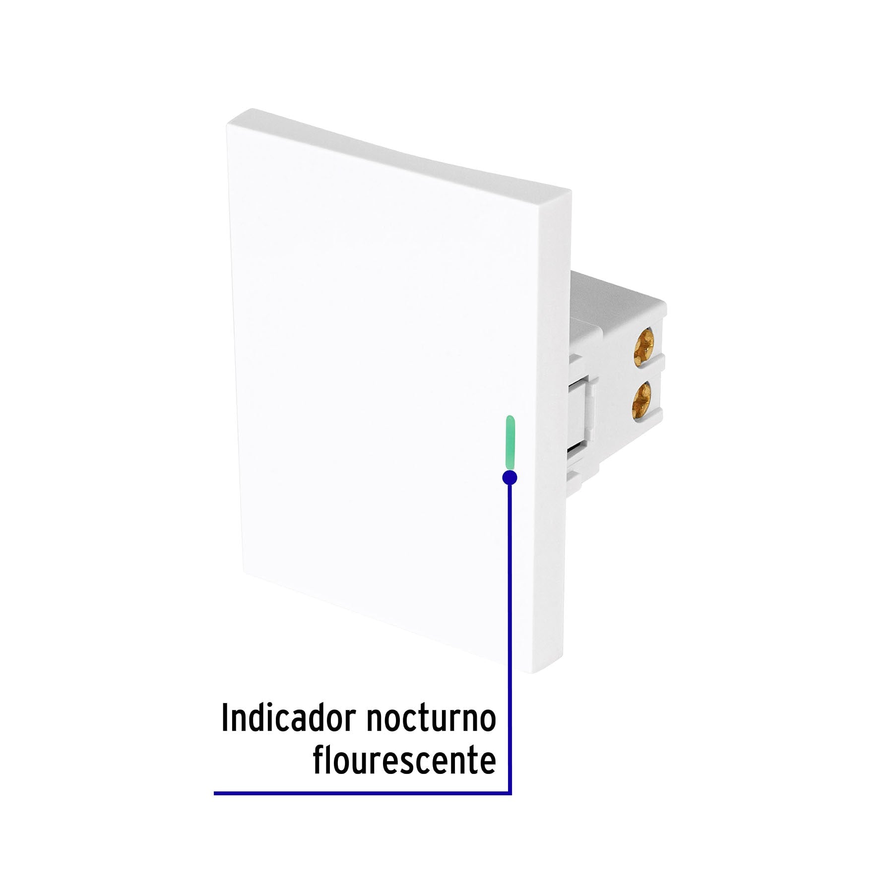 Interruptor de 3 vías blanco de 3 módeloulos, línea Lisboa