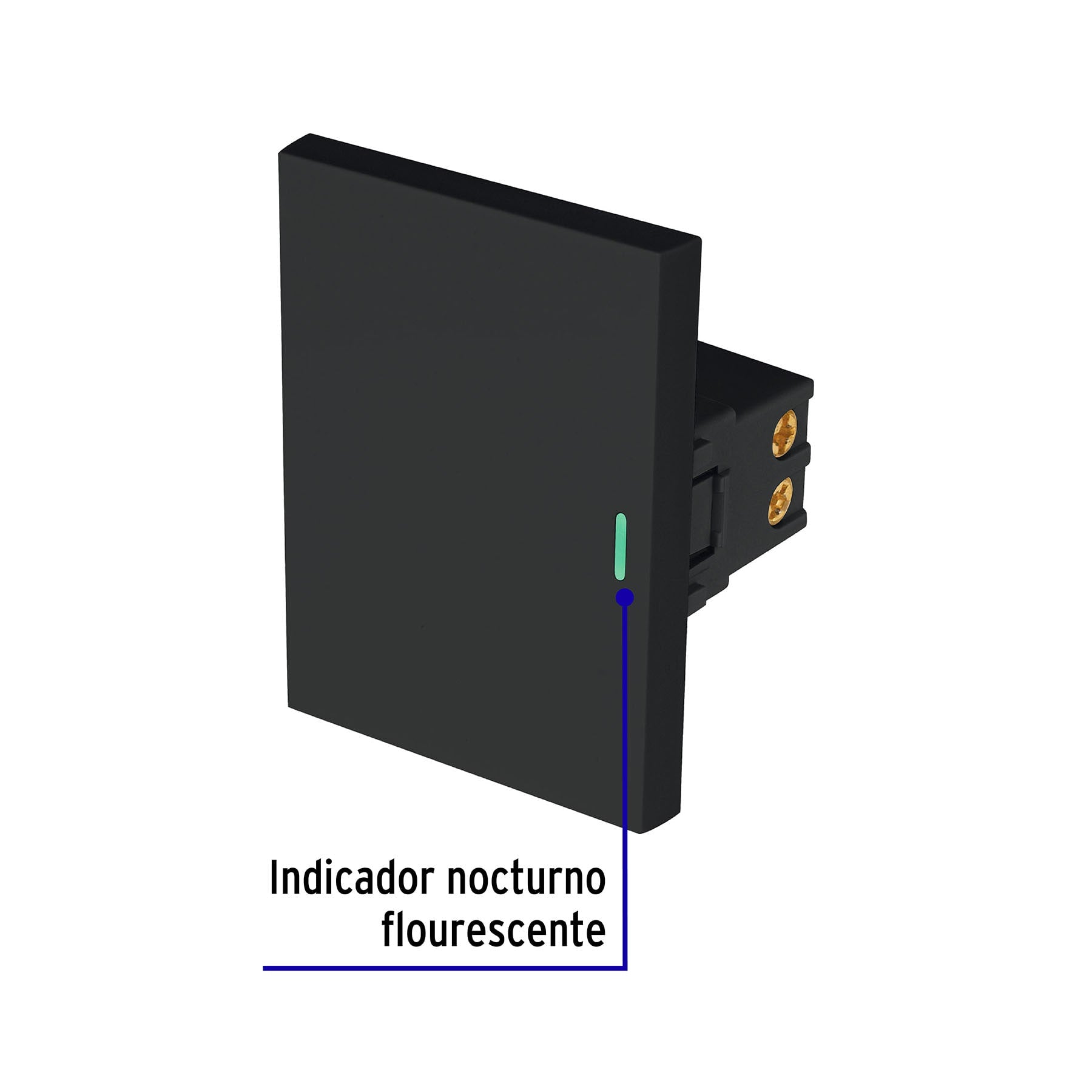 Interruptor de 3 vías negro de 3 módeloulos, línea Lisboa