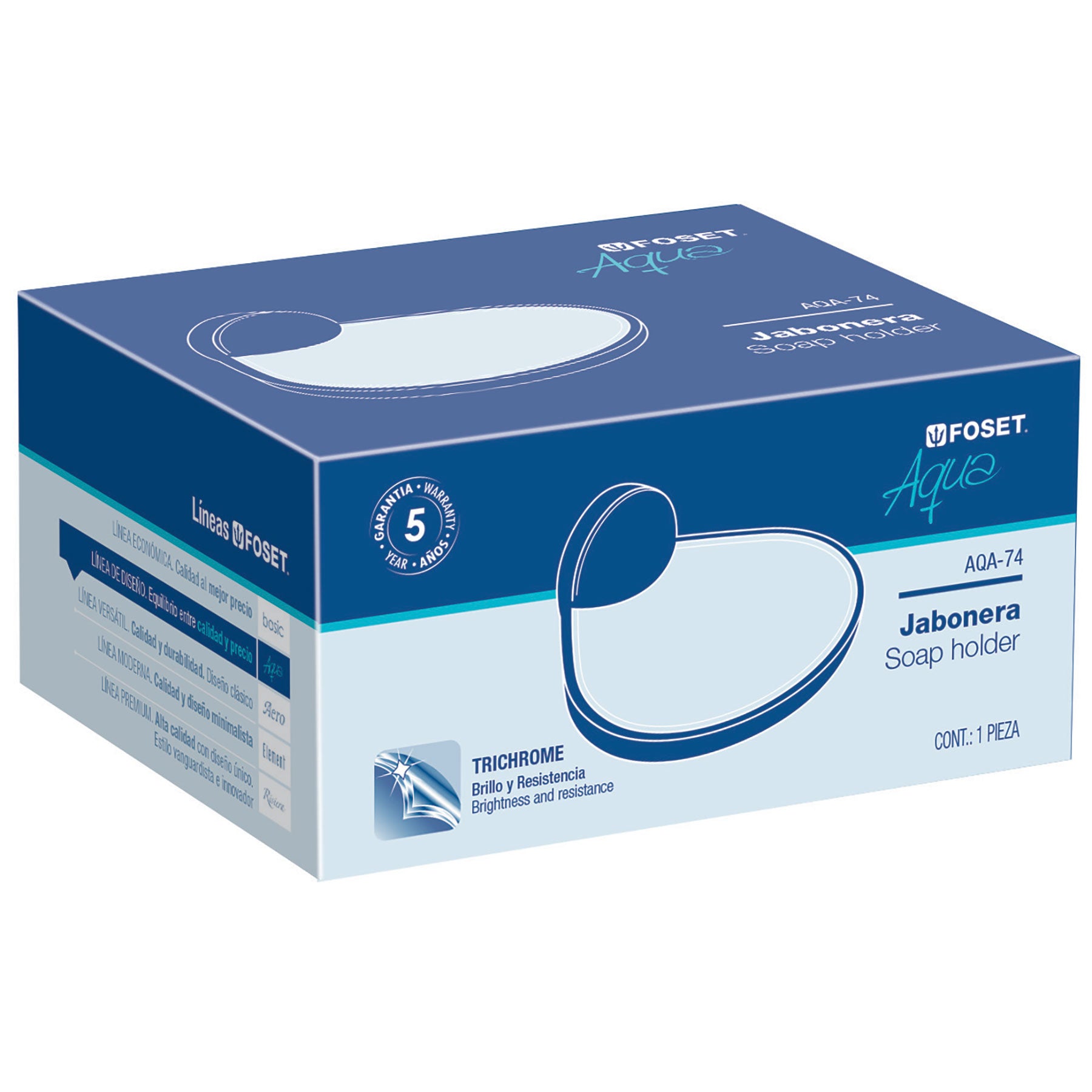 Jabonera metálica, Foset Aqua