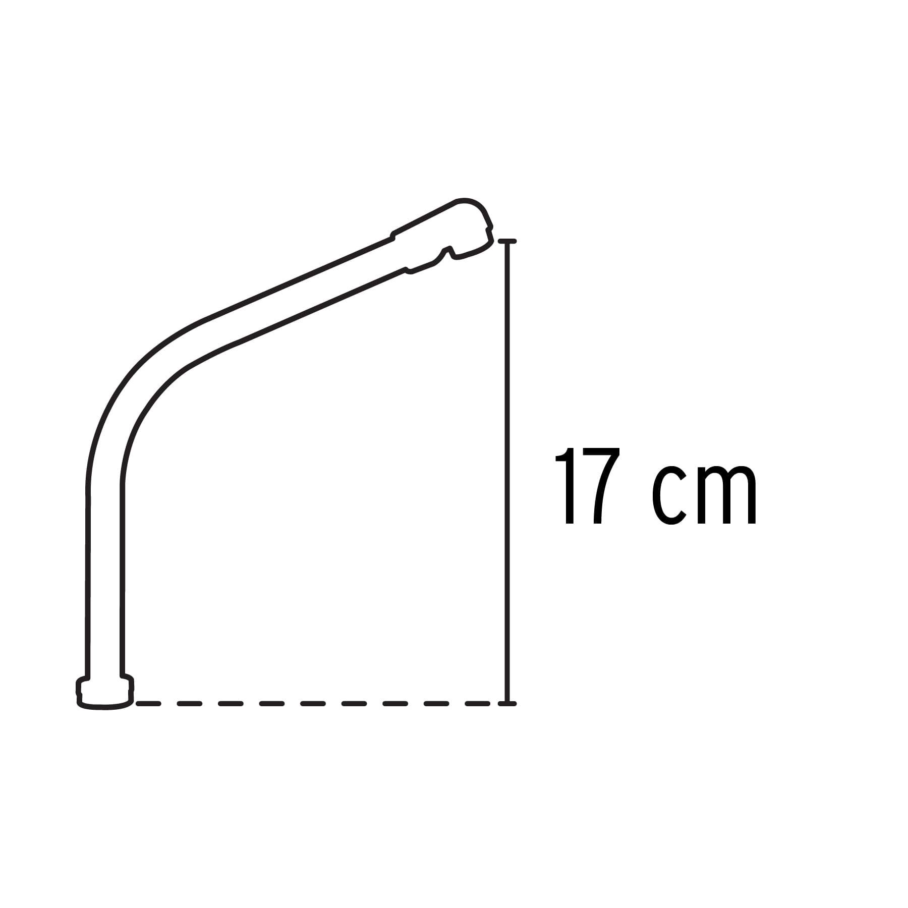 Cuello tipo bar para mezcladora de lavabo, negro mate, Aqua
