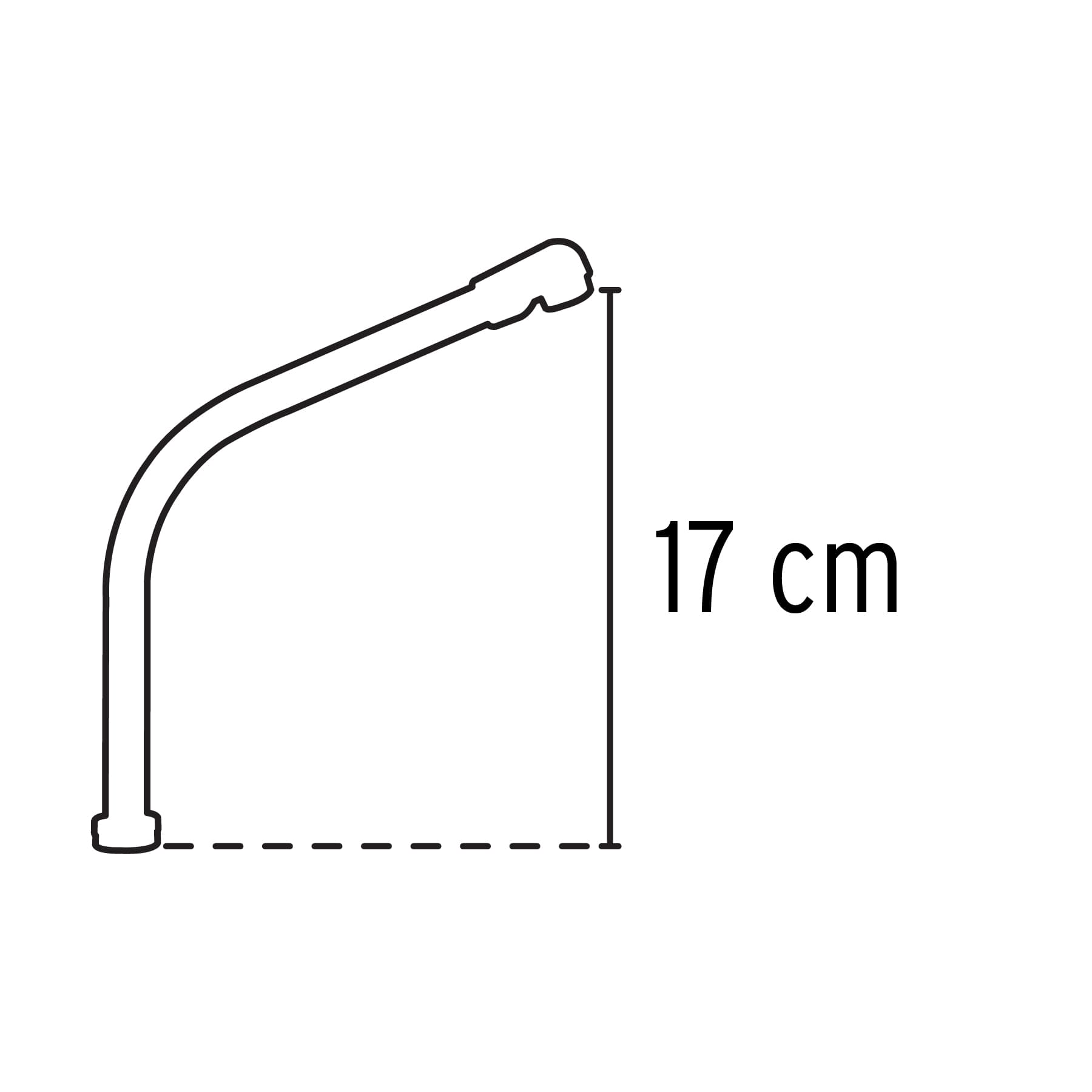 Cuello tipo bar para mezcladora de lavabo, satín, Aqua