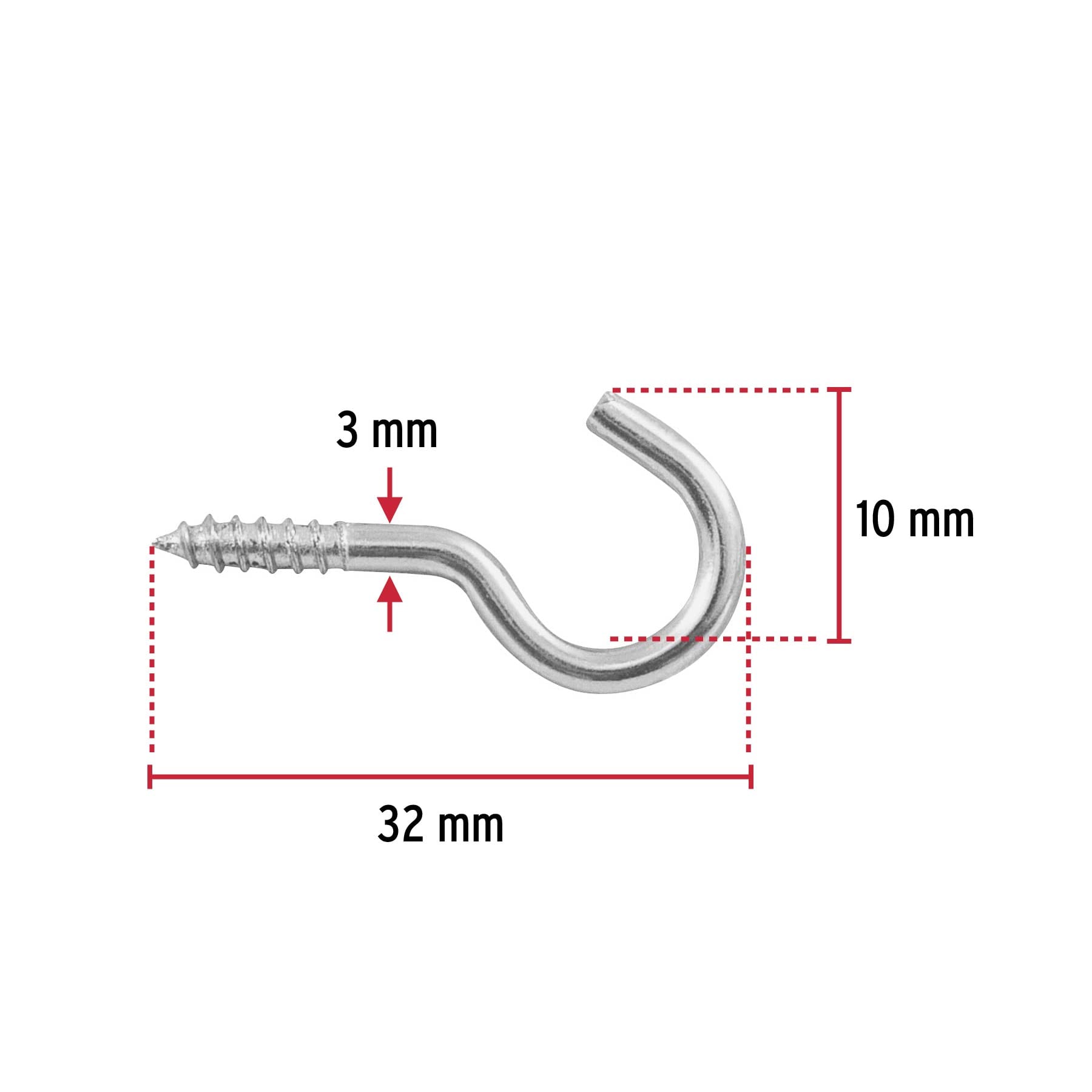 Bolsa con 144 armellas abiertas de 17 x 40, Fiero