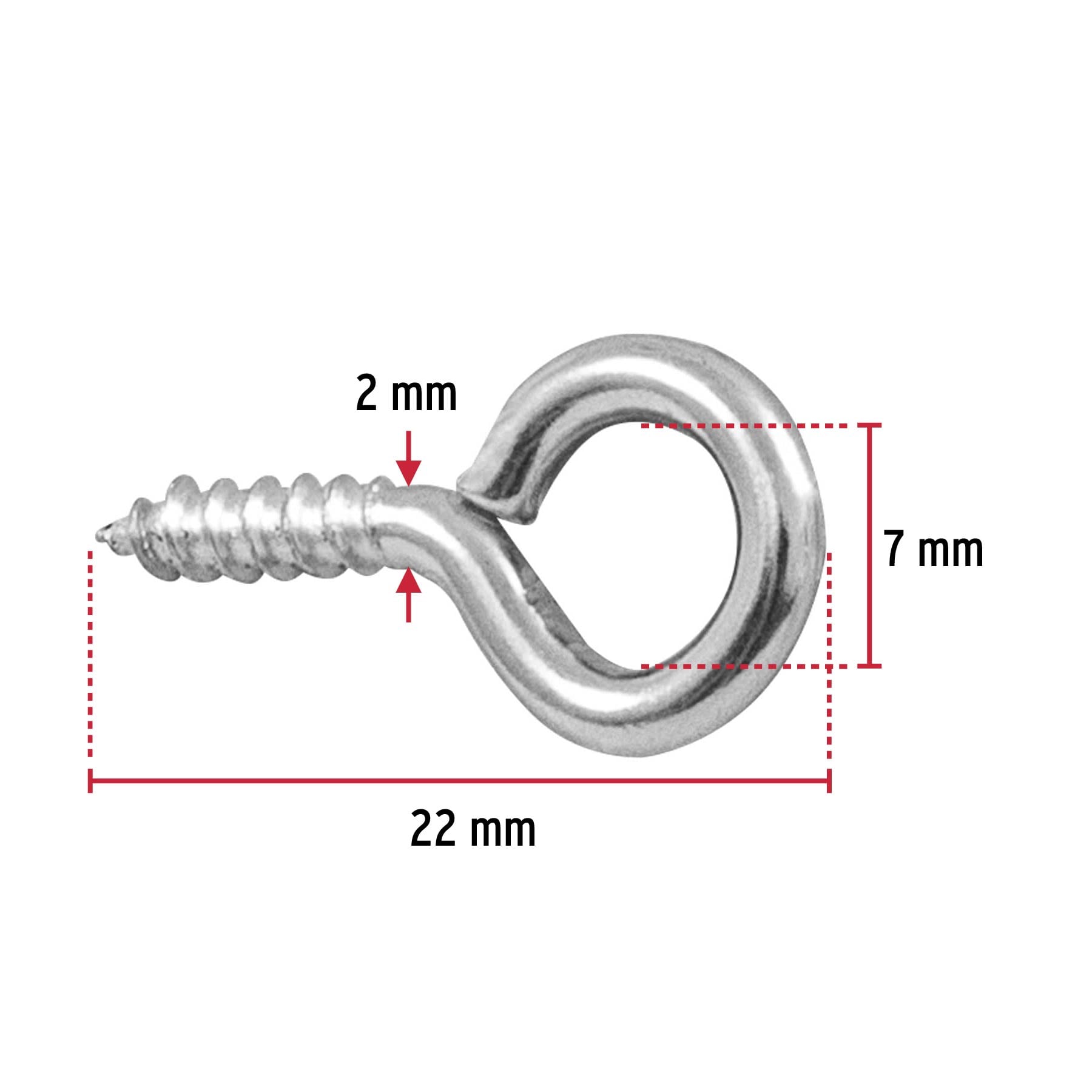 Bolsa con 144 armellas cerradas de 17 x 40, Fiero