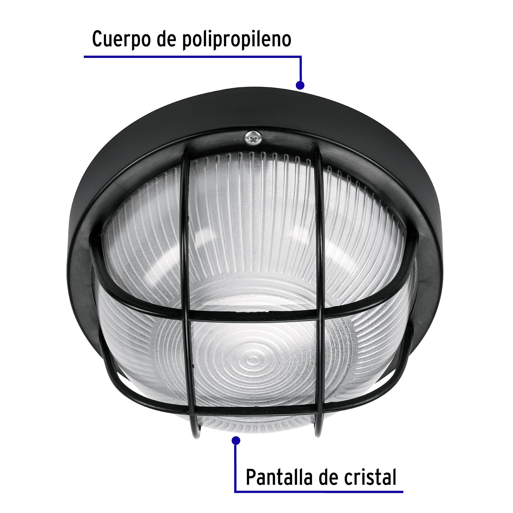 Arbotante decorativo cuerpo de ABS, lámpara no incluida