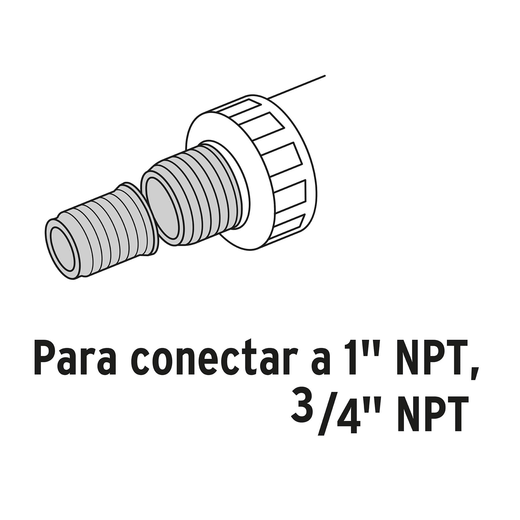 Multiconector polipropileno para tinaco, sin válvula, Foset
