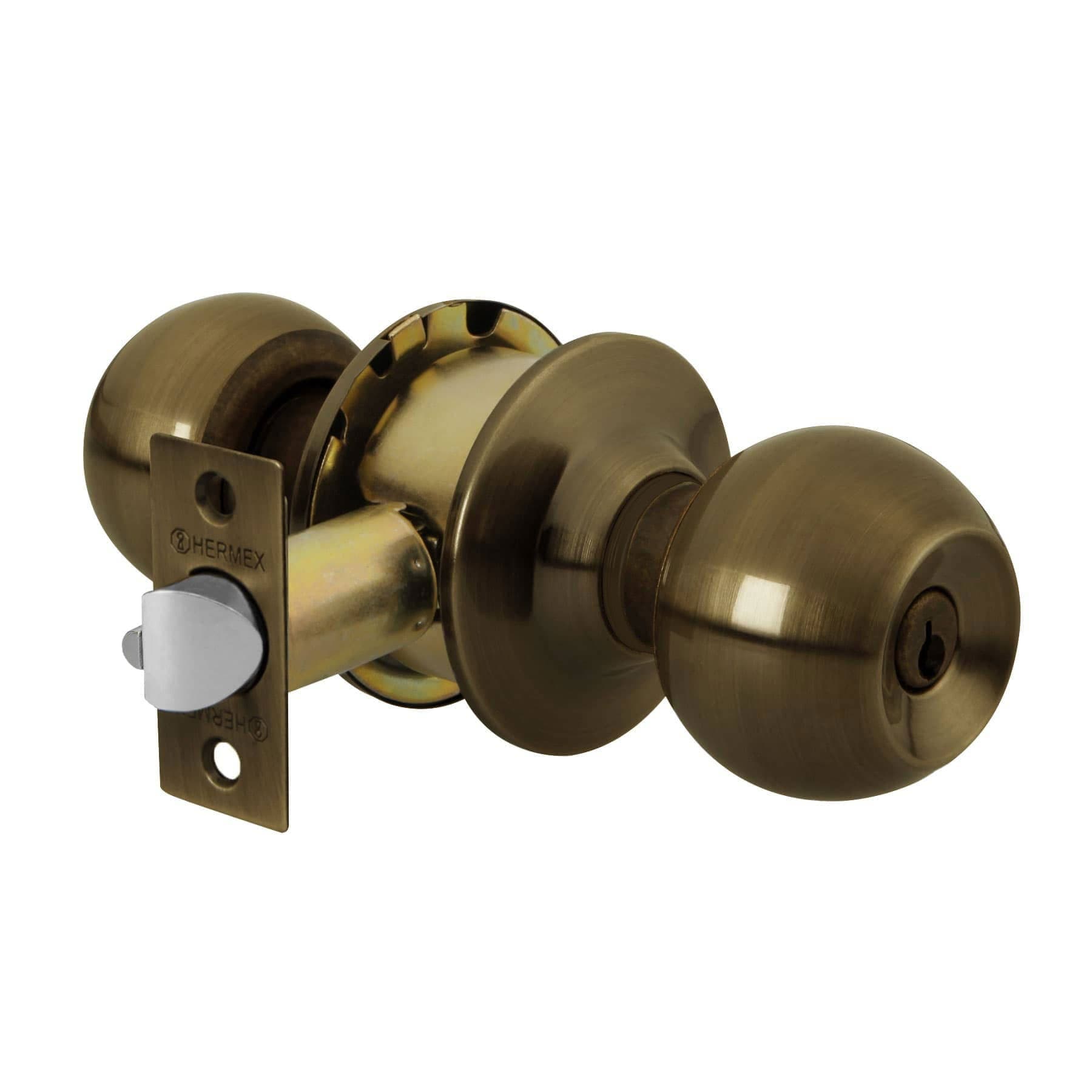 Cerradura esfera cilíndrico, recámara, antiguo, blíster, HB