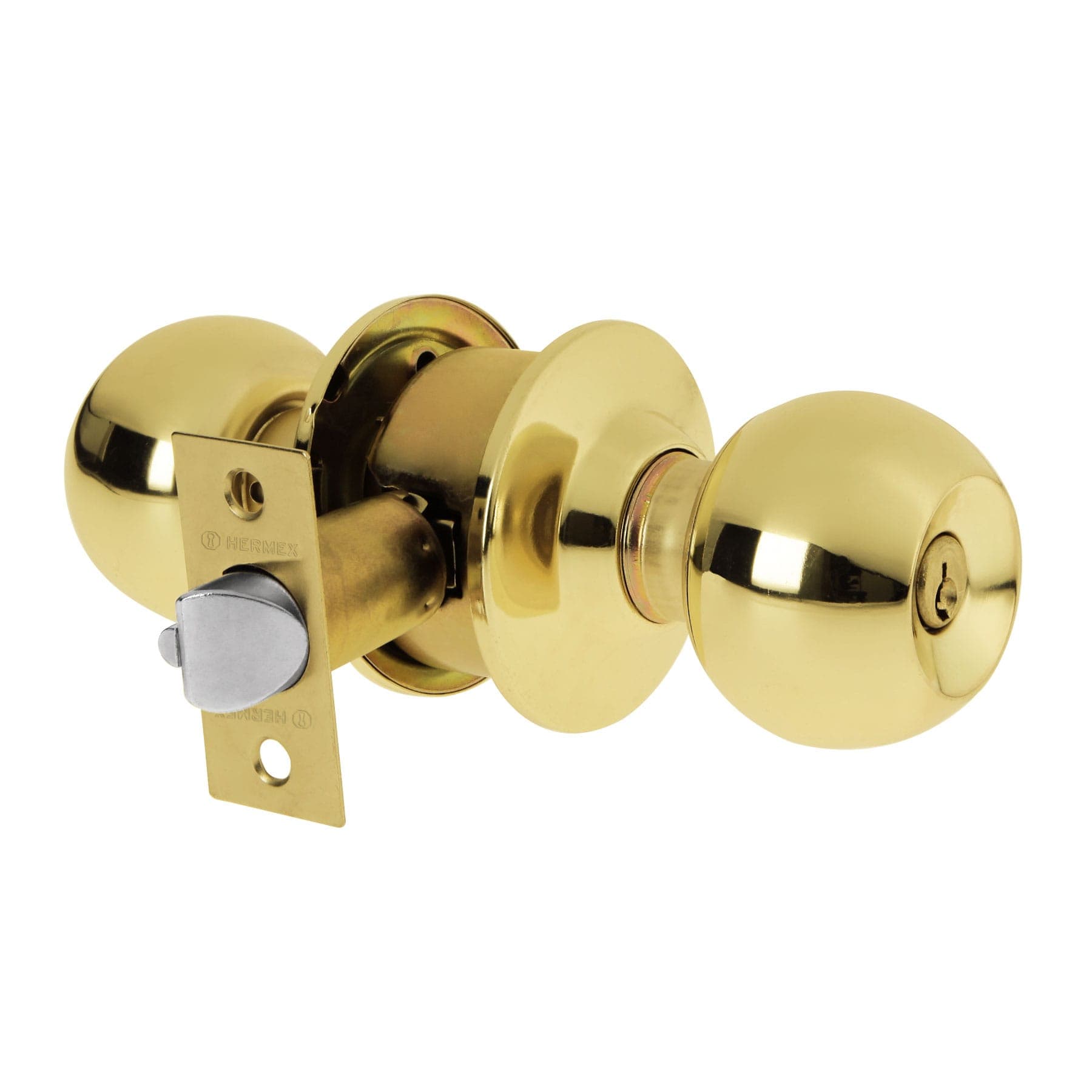 Cerradura esfera cilíndrico, recámara, brillante, blíster,HB