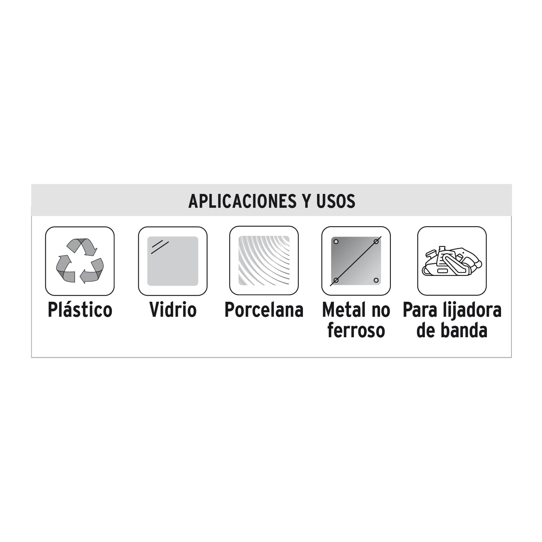 1 banda de lija 4 x 24" para vidrio grano 80 en paquete de 5
