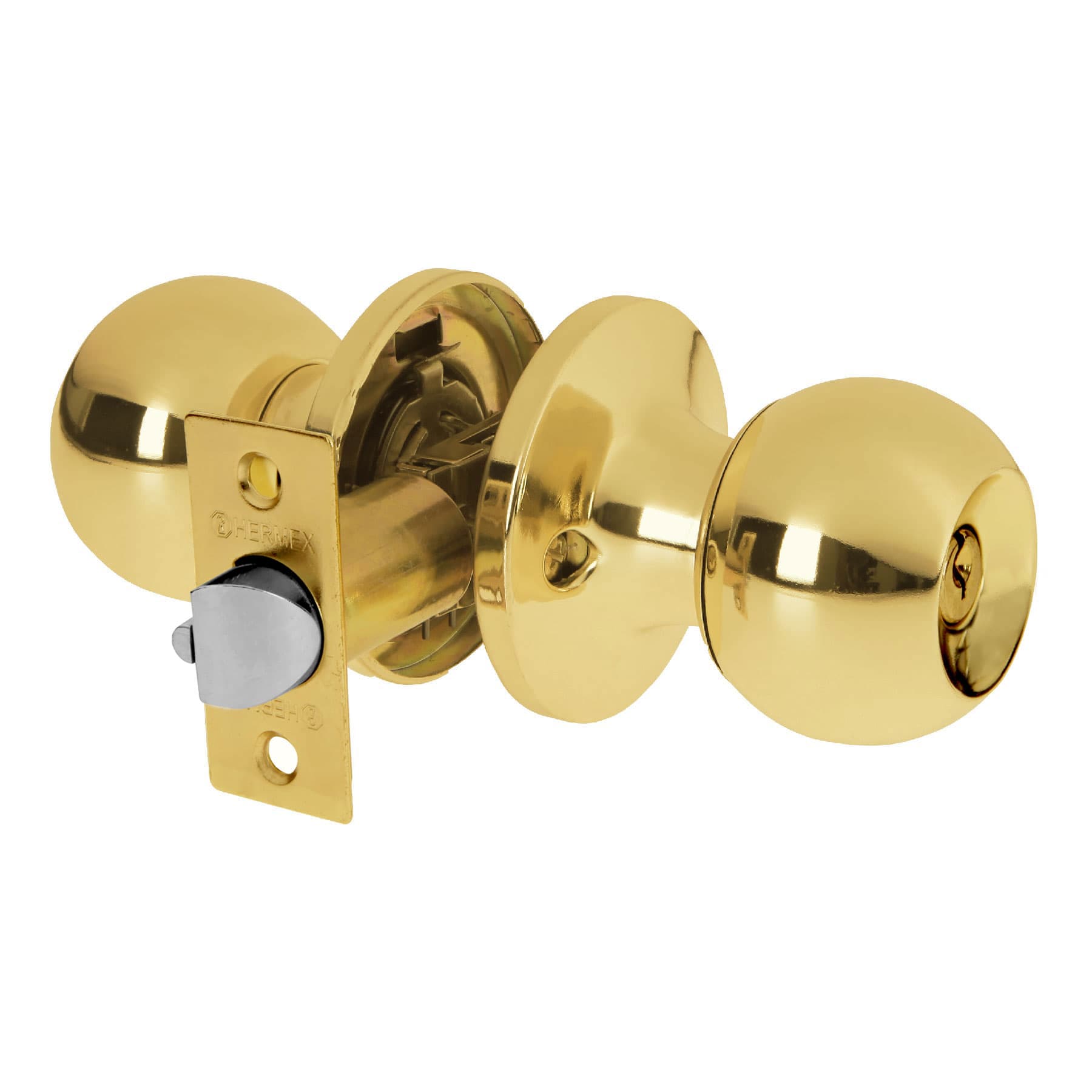 Cerradura esfera tubular, recámara,brillante, blíster, BASIC