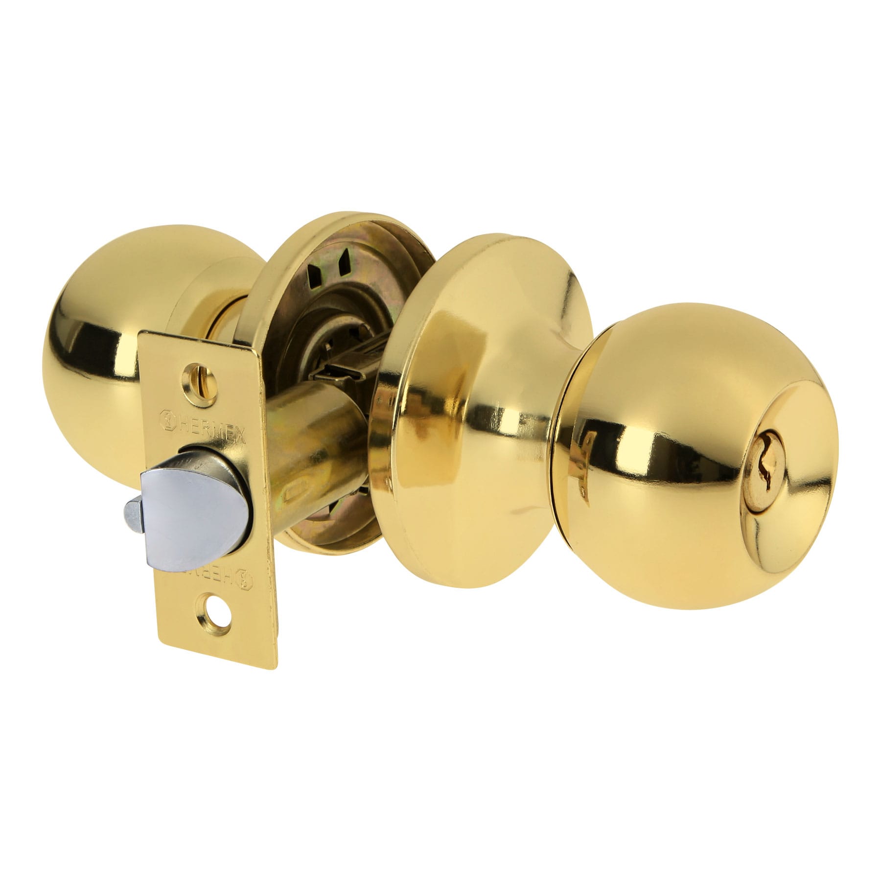 Cerradura tipo esfera, tubular, recámara,brillante, BASIC