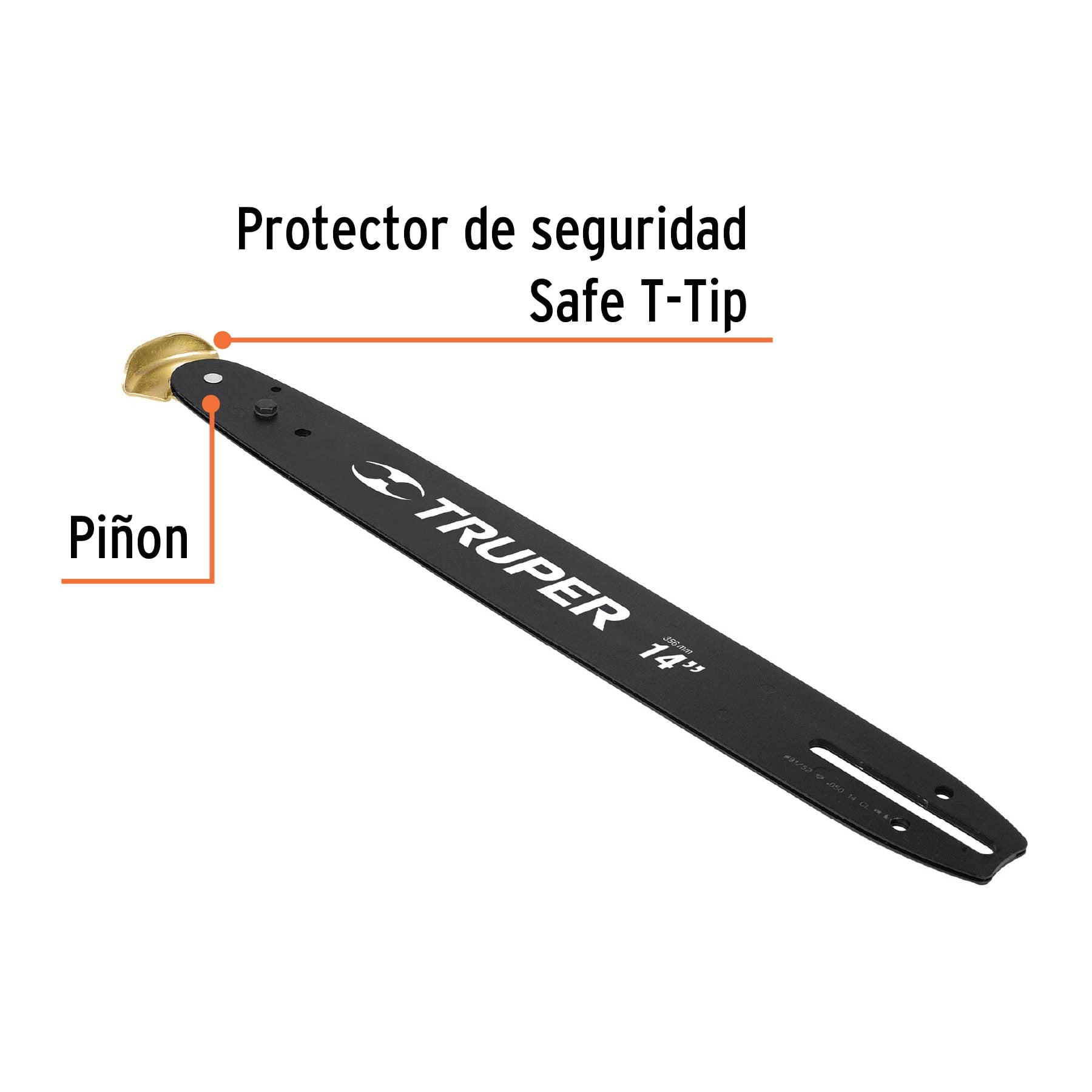 Barra de repuesto 14' p/motosierra a gasolina 33/38cc