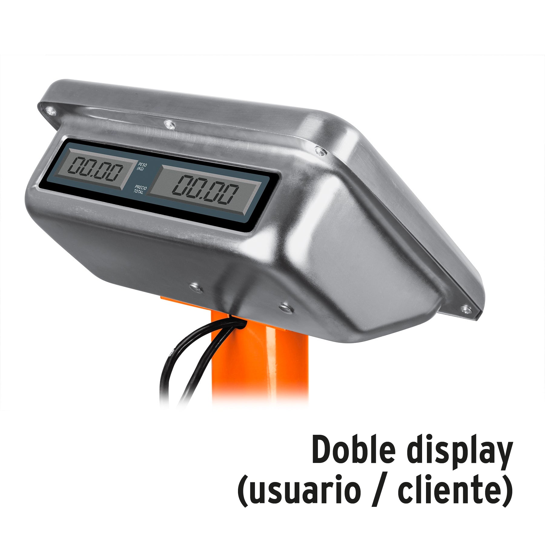 Báscula electrónica de plataforma, plegable, 100 kg, Truper