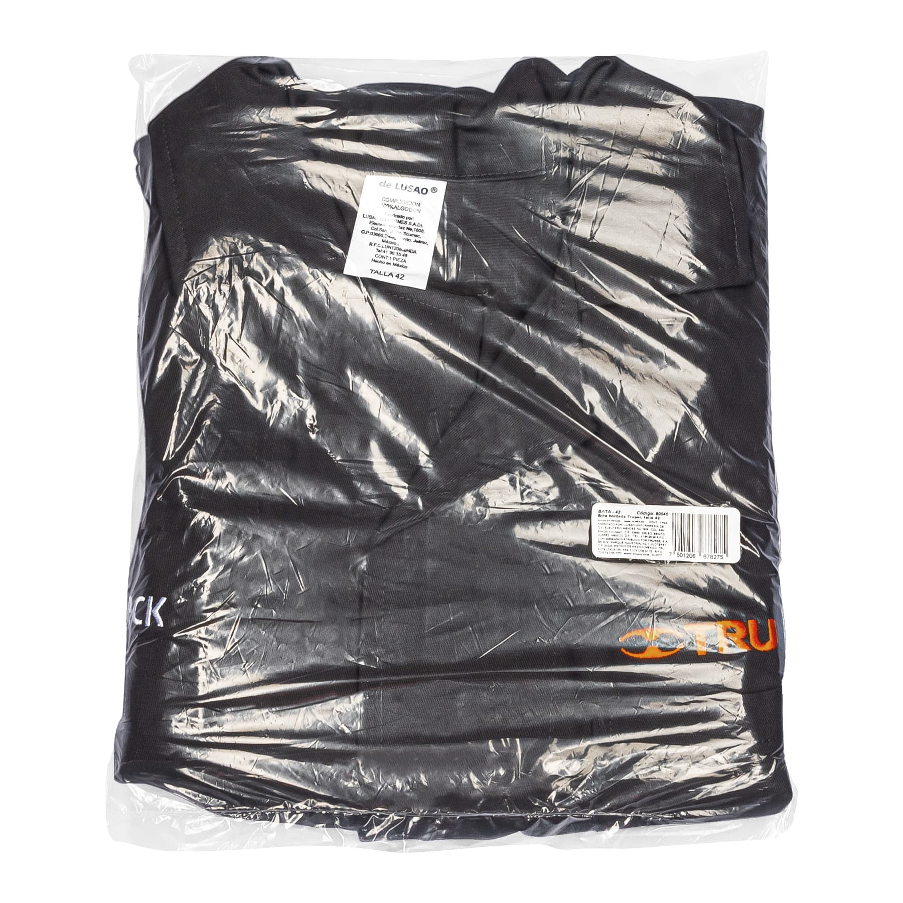 Bata bordada con logo, talla 42, Truper