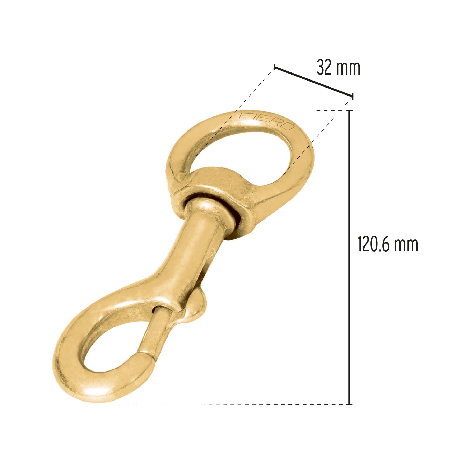 Bandola destorcedora de latón 1-1/4", Fiero