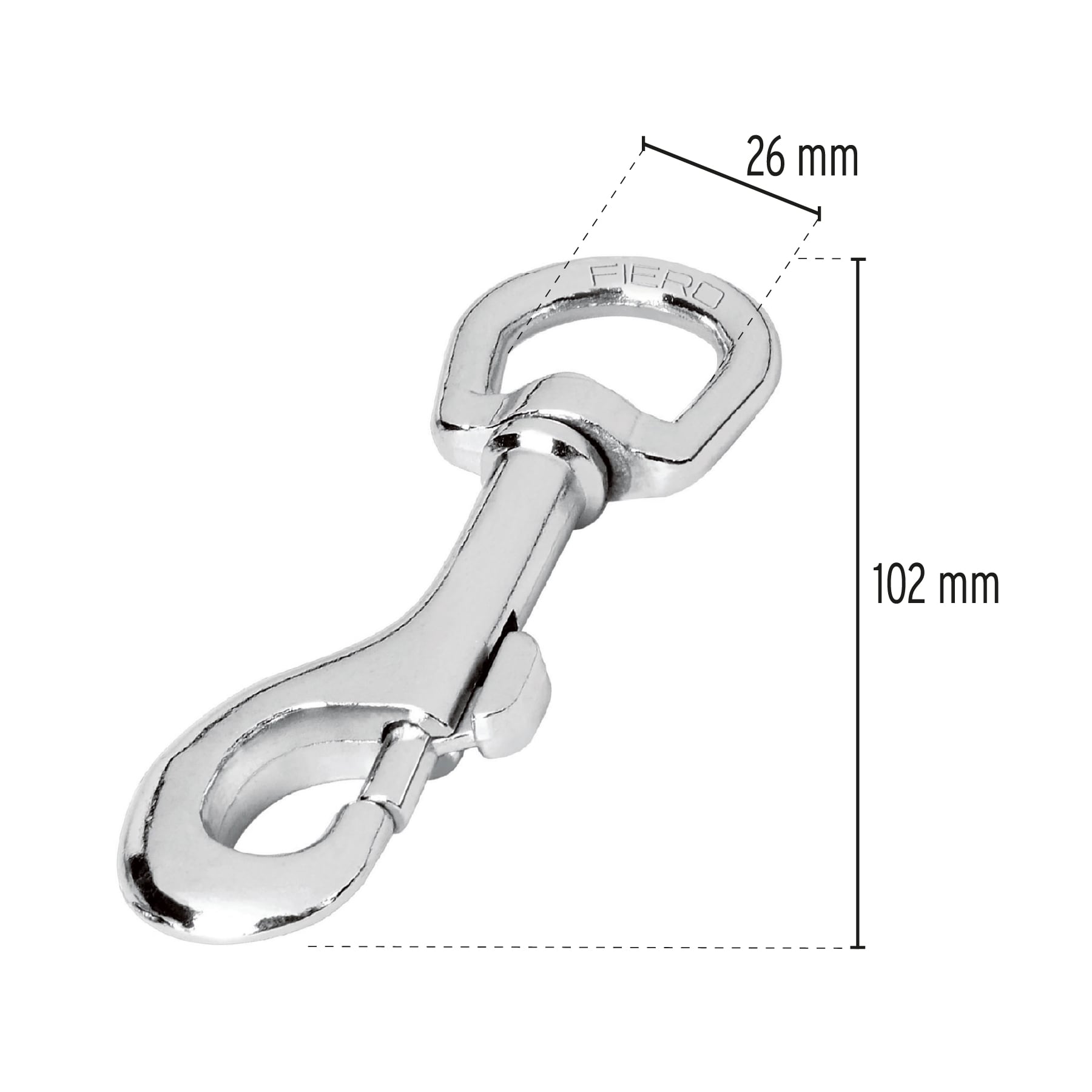 Bandola de zinc de 1" giratoria, Fiero