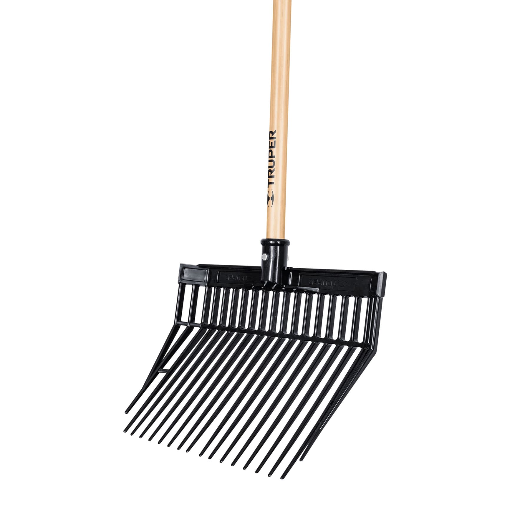 Bieldo para estiércol 16 dientes, mango largo 54" cab/plástica