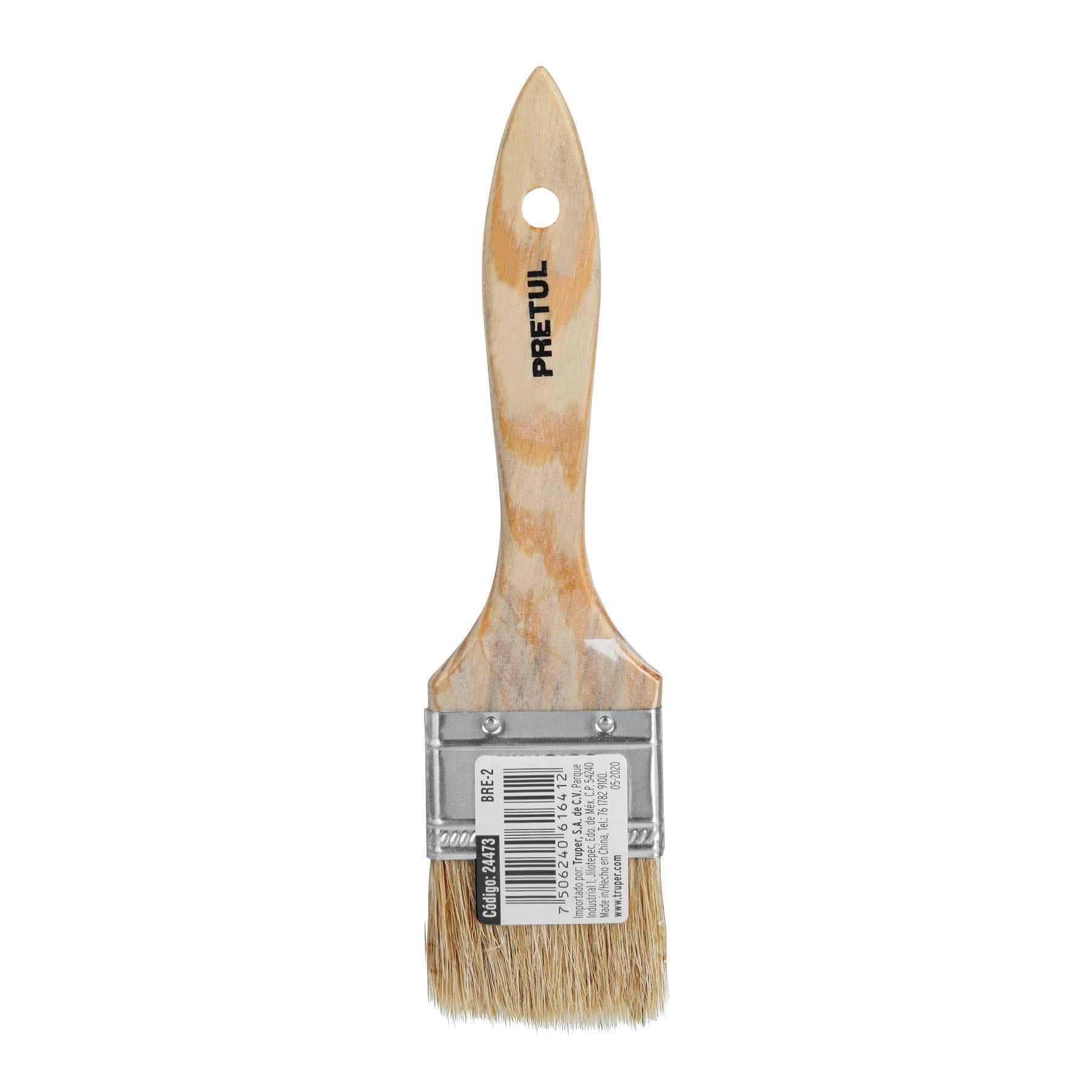 Brocha uso general de 2" con mango de madera, Pretul