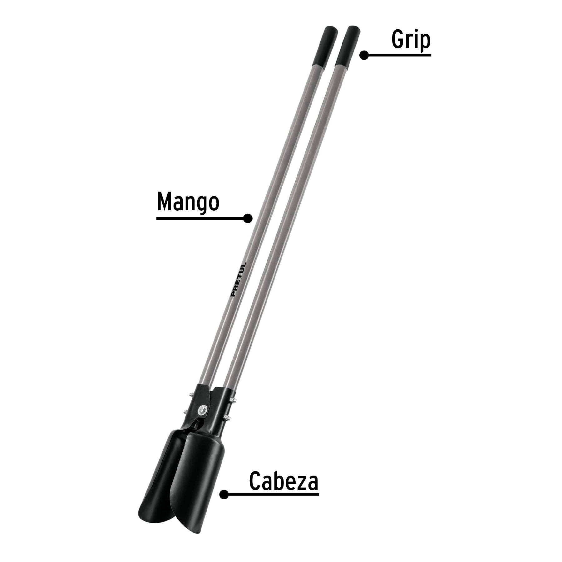 Cavador mangos de fibra de vidrio 44", Pretul