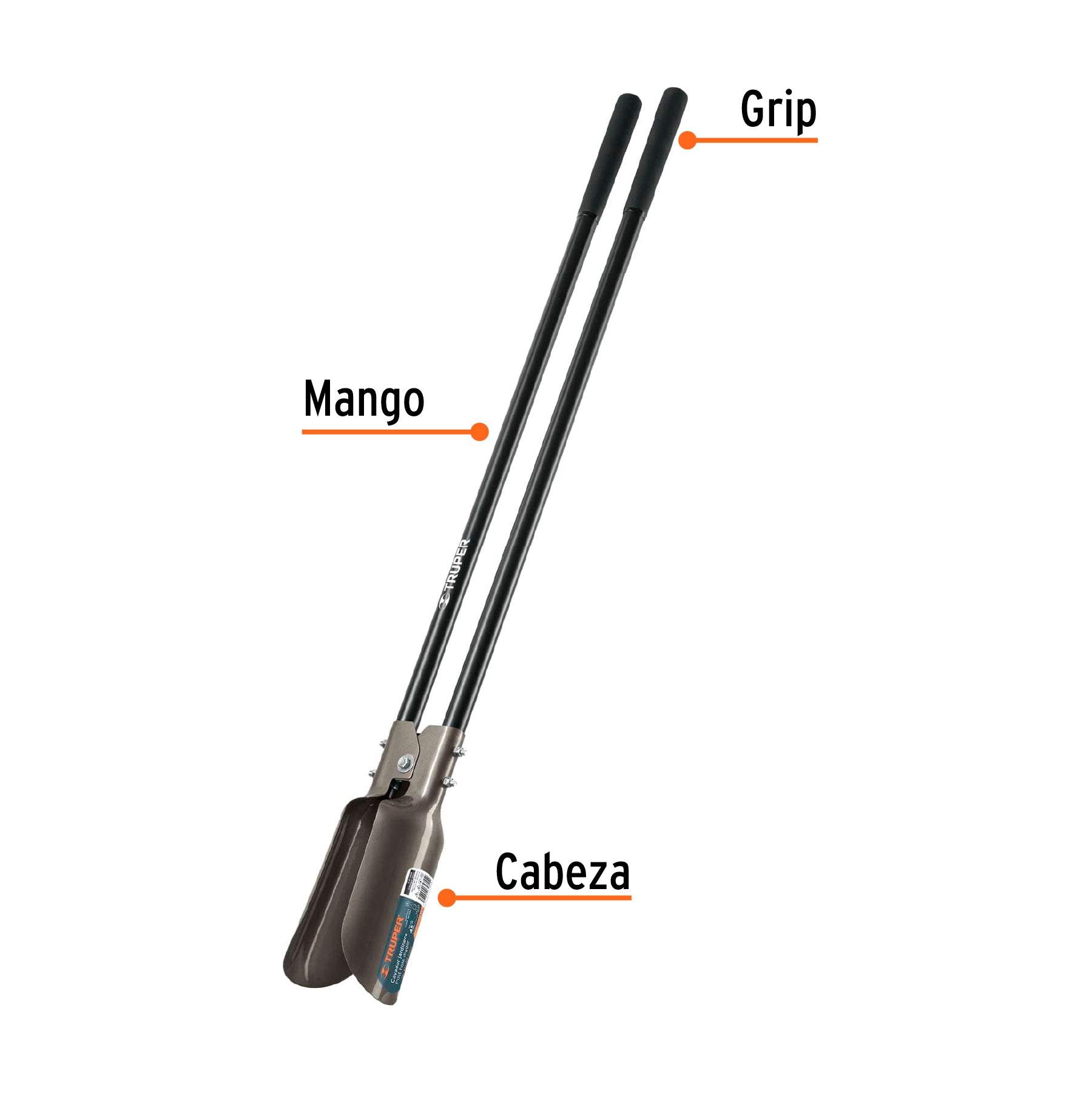Cavador mangos de acero 45", Truper