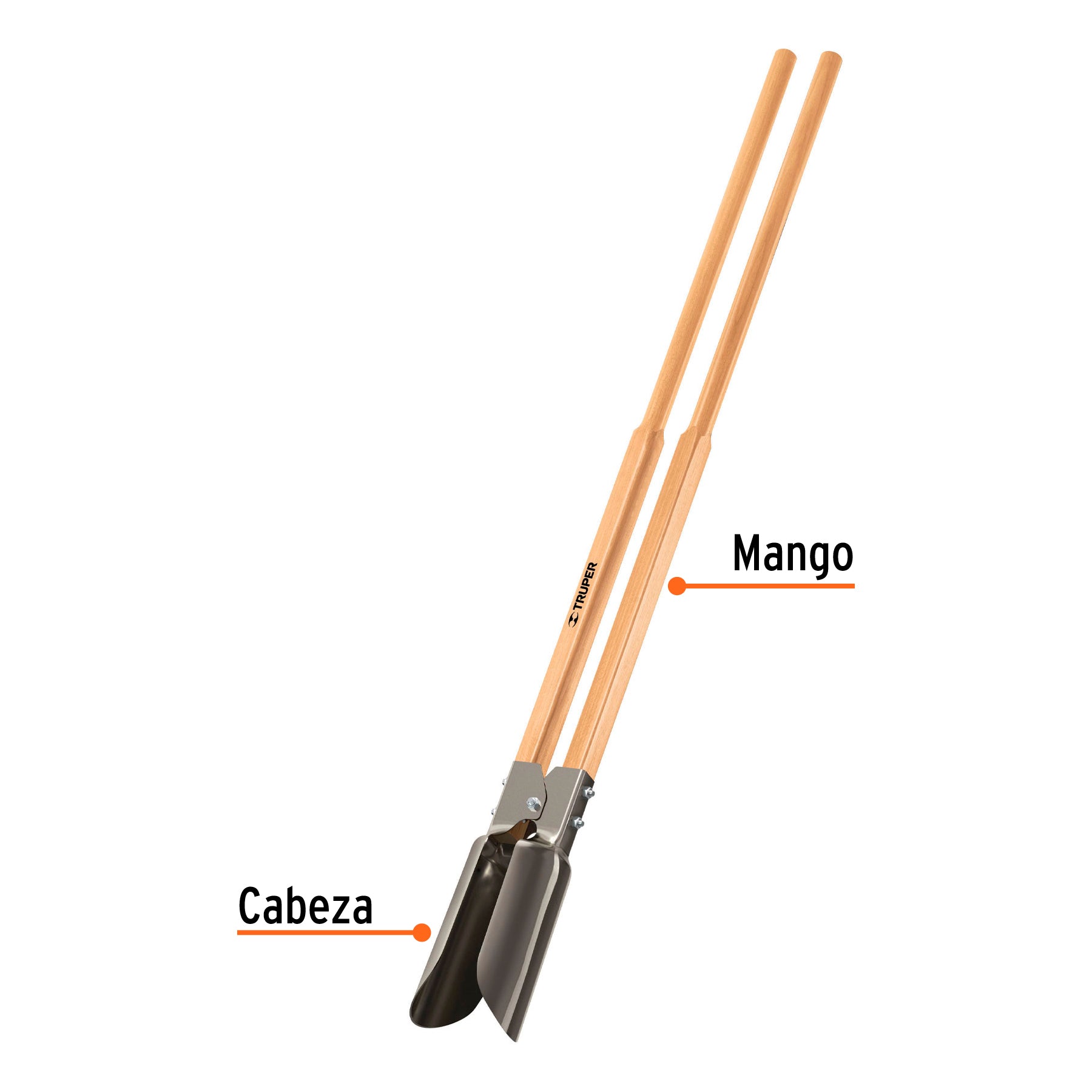 Cavador mangos de madera 48", Truper