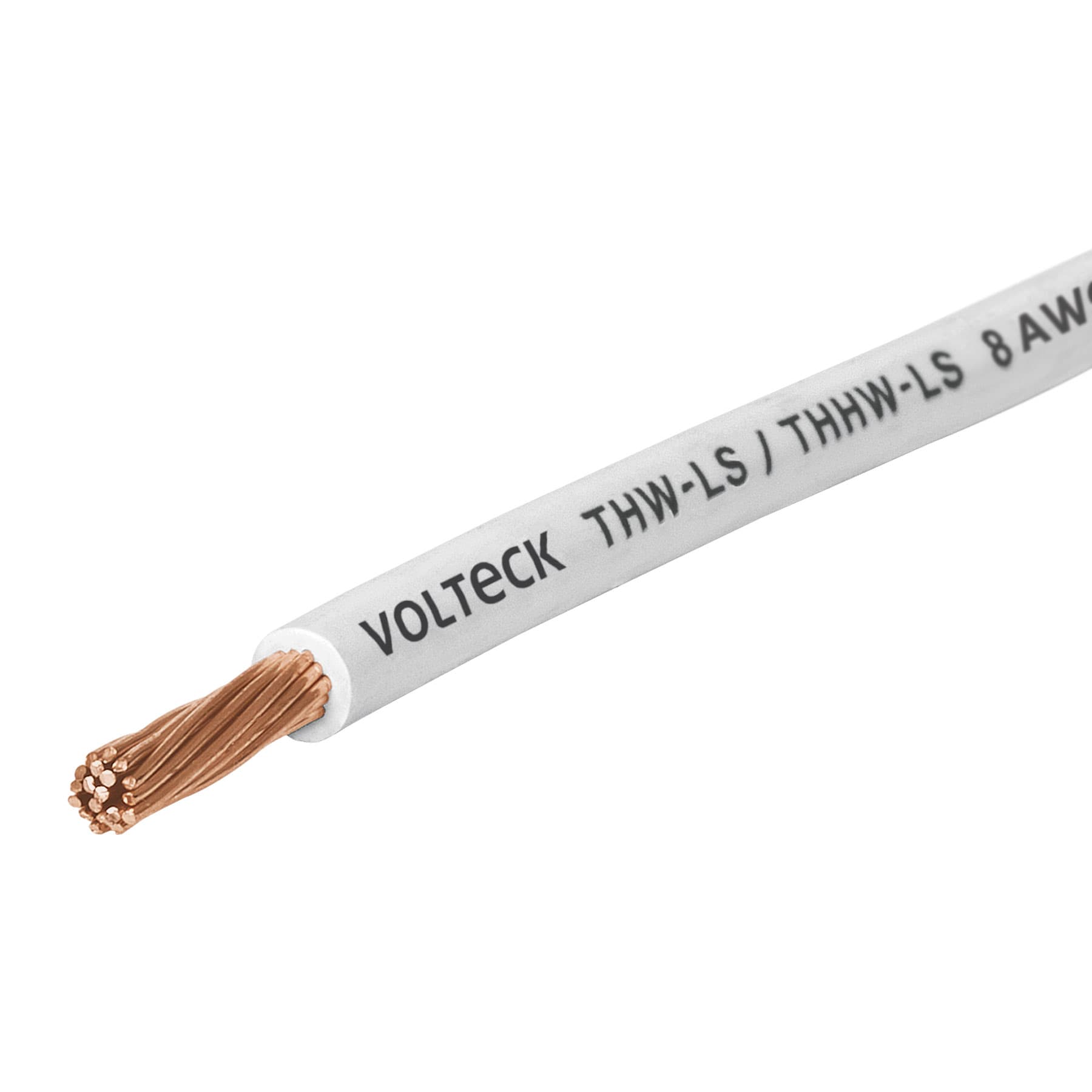 Rollo de 100 m de cable THHW-LS 8 AWG blanco, Volteck