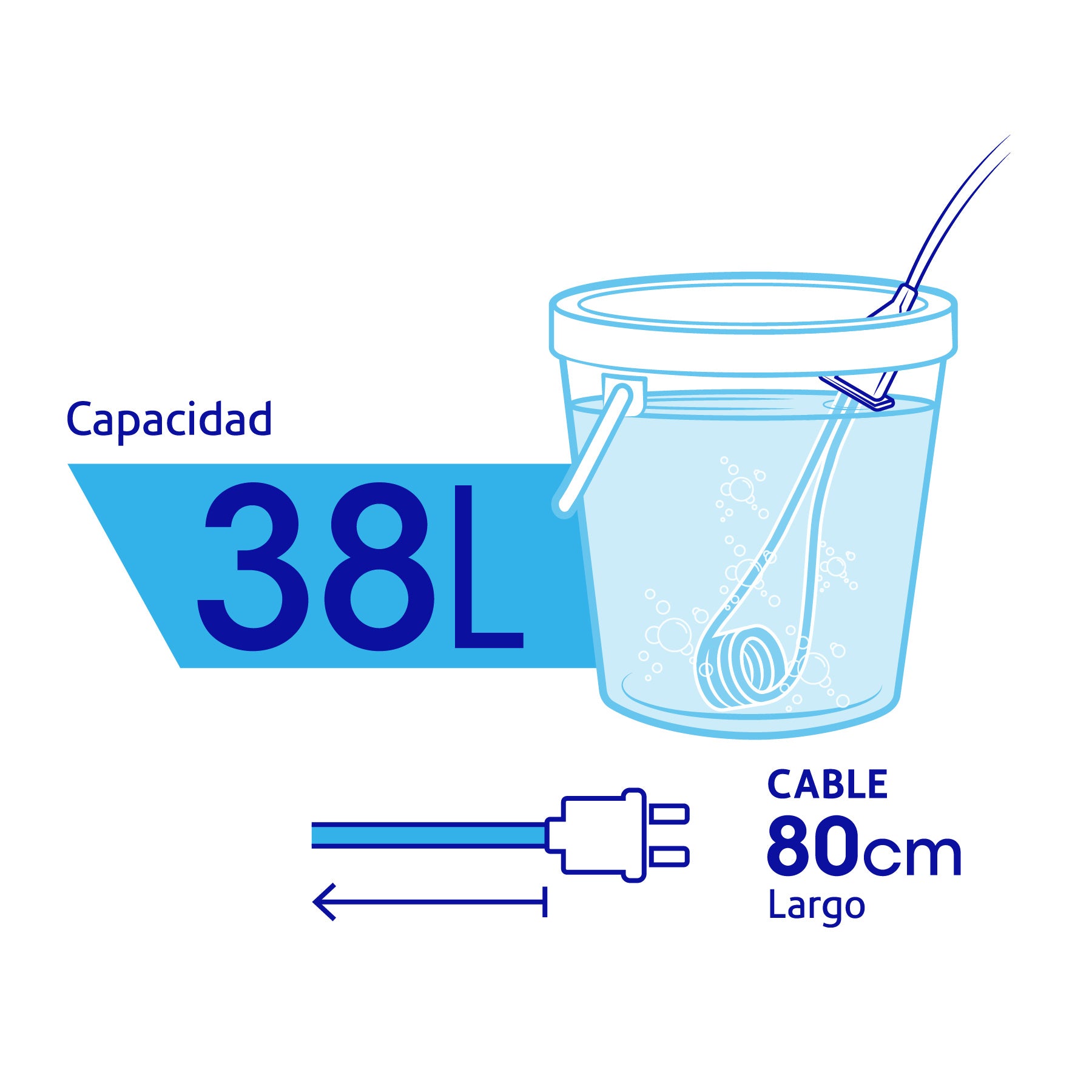 Calentador de inmersión para agua #10 de 38 L, 1900 W, Volteck