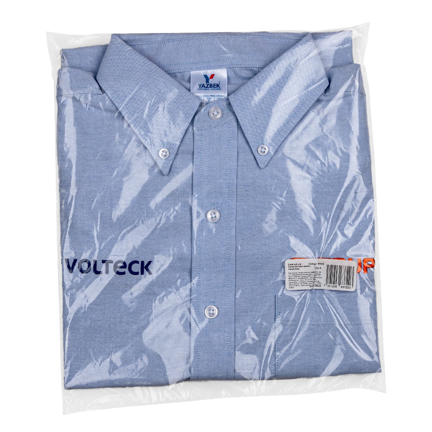 Camisa manga larga para hombre, azul, M, TRUPER