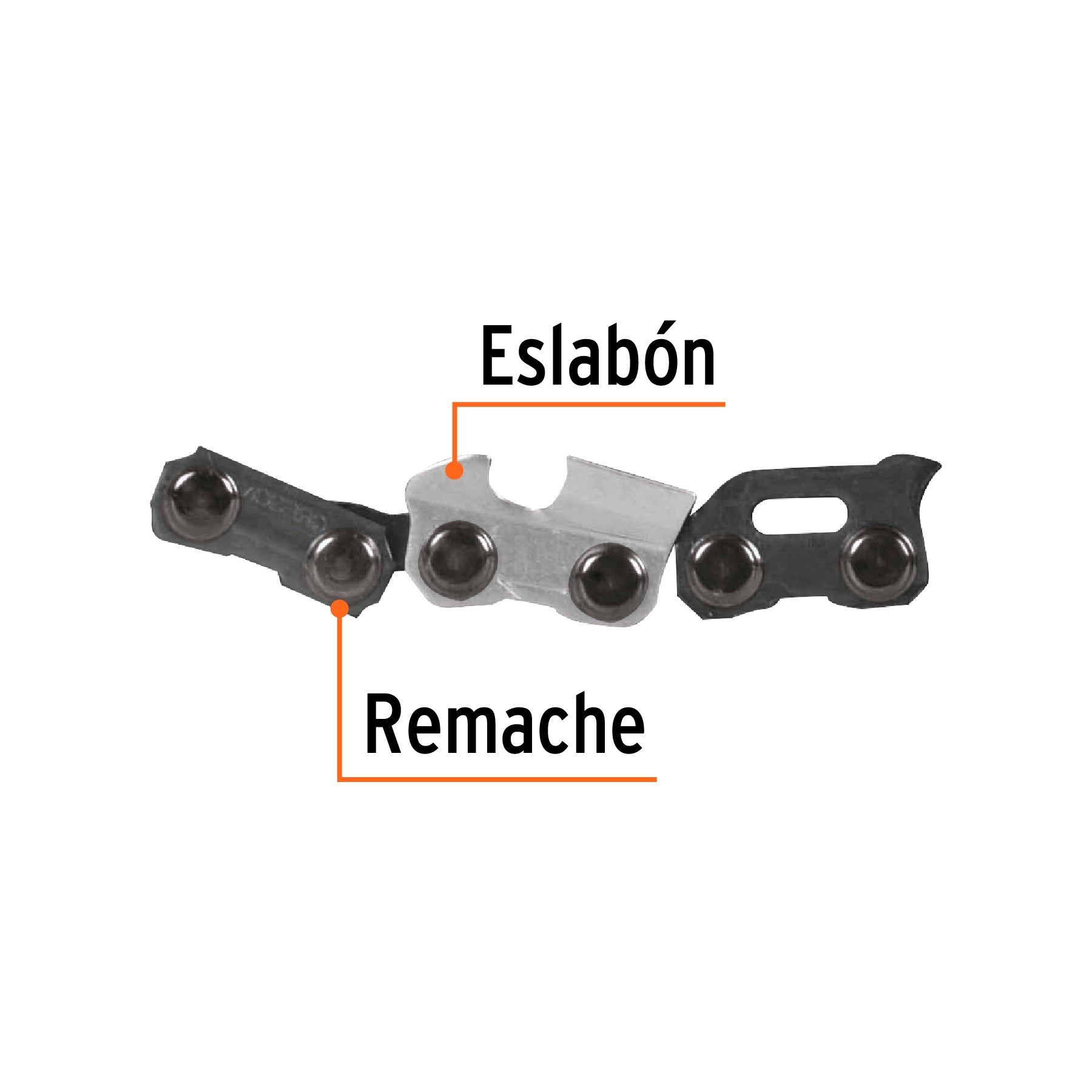 Cadena repuesto 20' para motosierra a gasolina 50cc, TRUPER