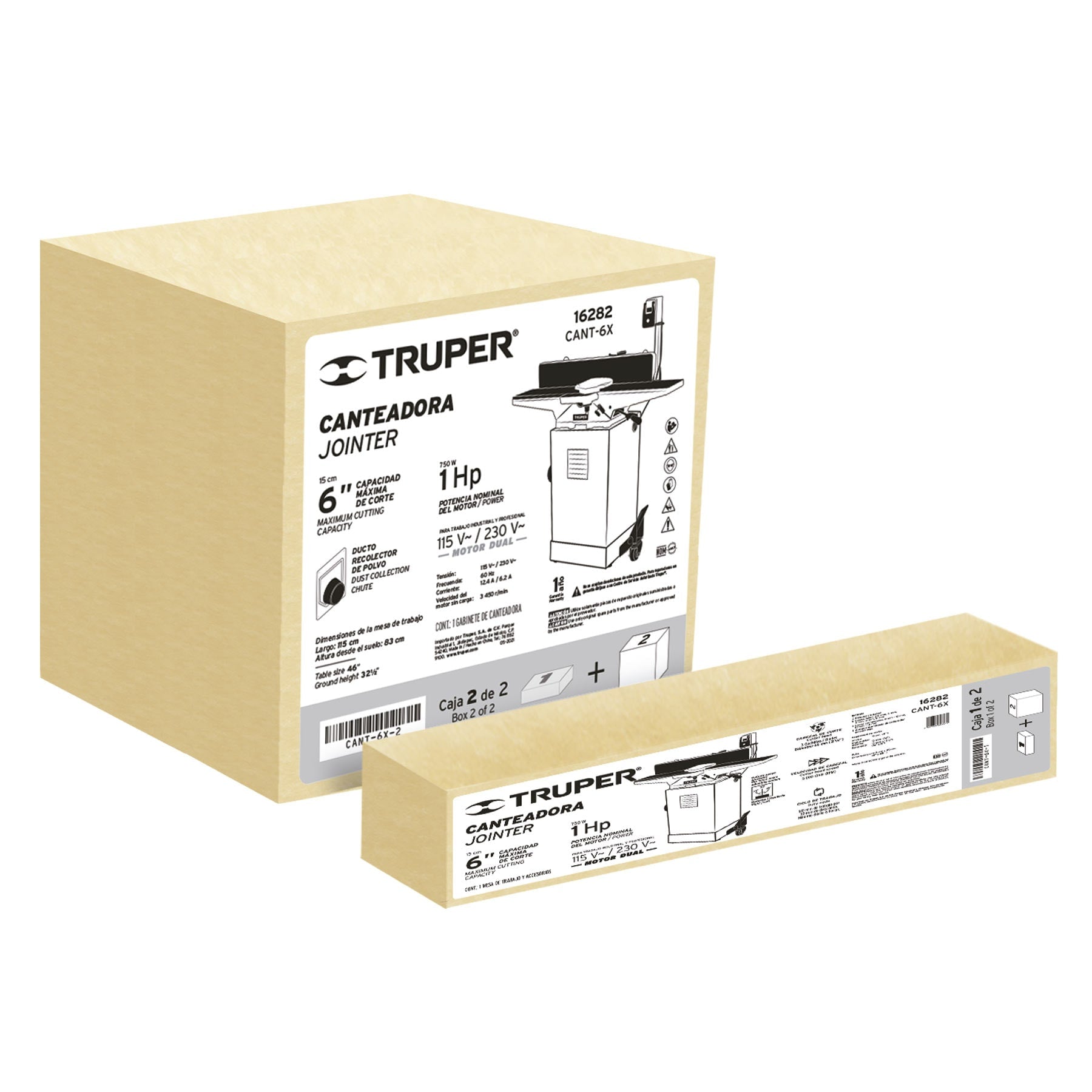 Canteadora de piso 6", 1 HP (750 W), Truper