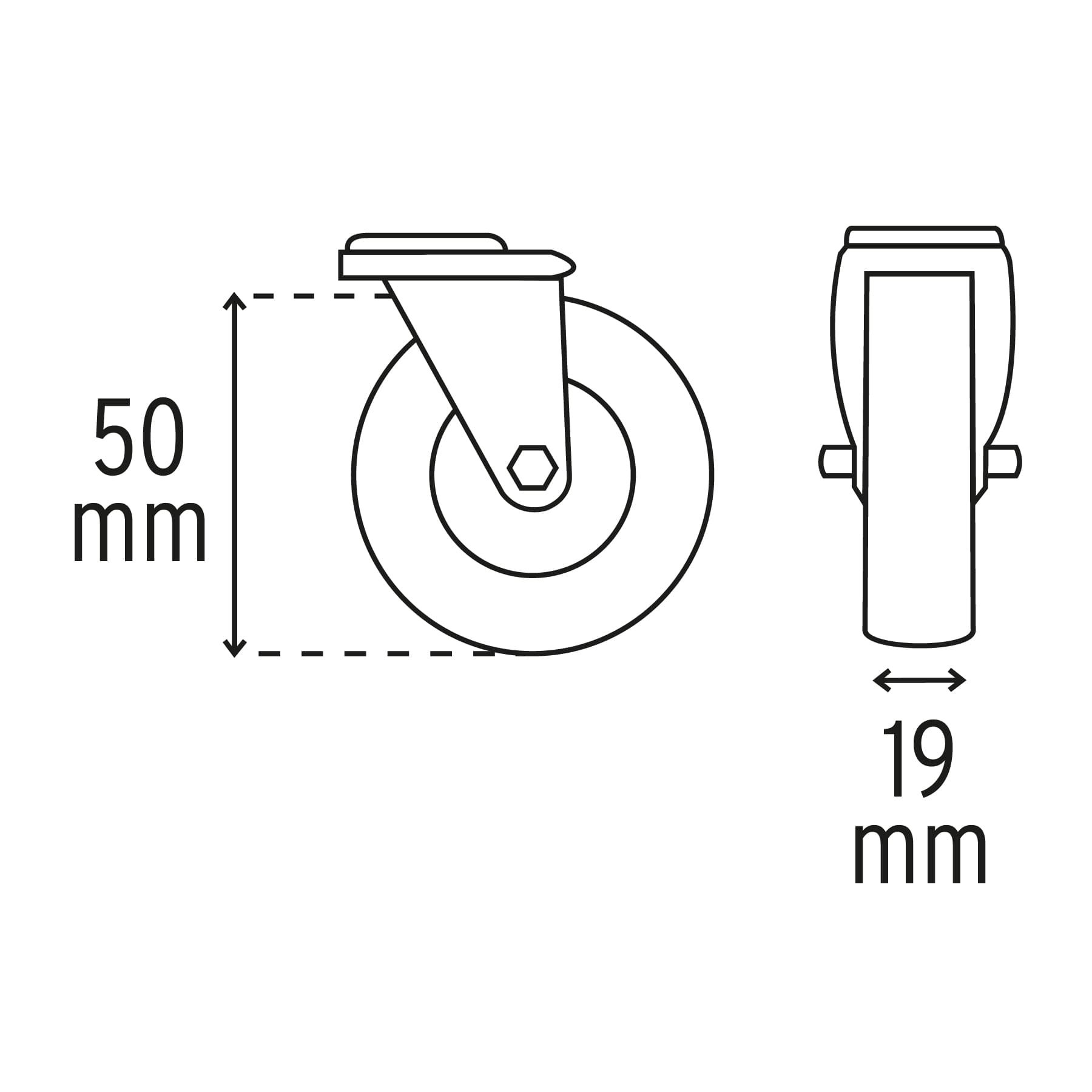 Cama de plástico 36" para mecánico, Truper